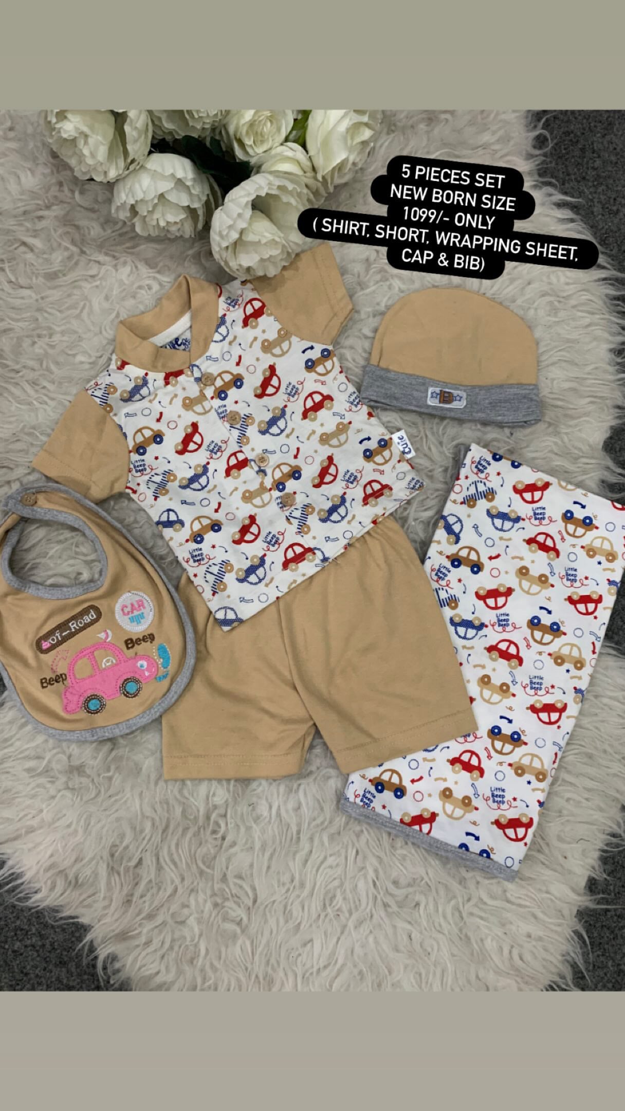Kids Infant Affordable Baby Outfits –- Summer New Arrival 5 Pcs Starter Sets