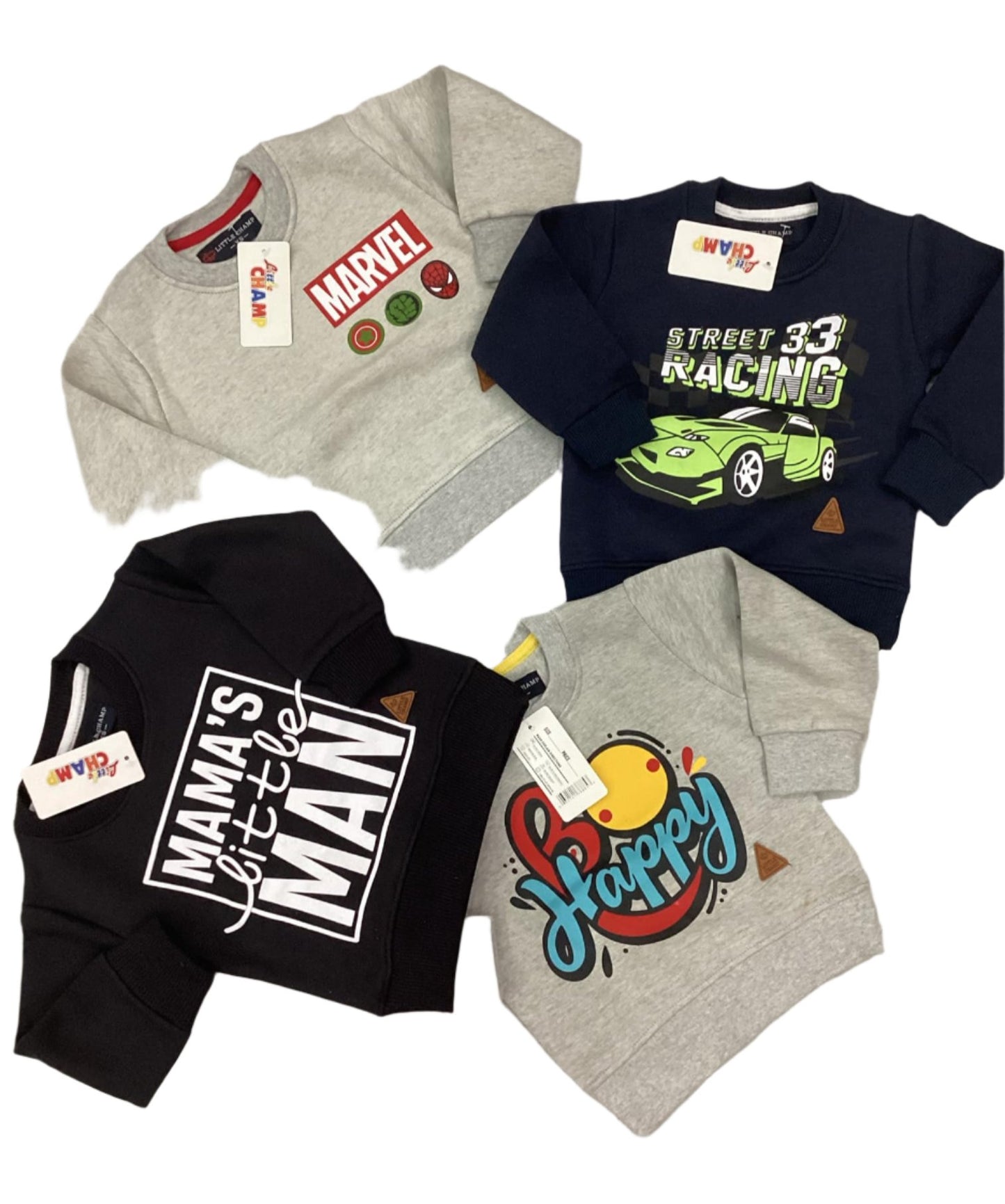 Kids Boys Winter Fleece Warm Sweat Shirt Imported Branded