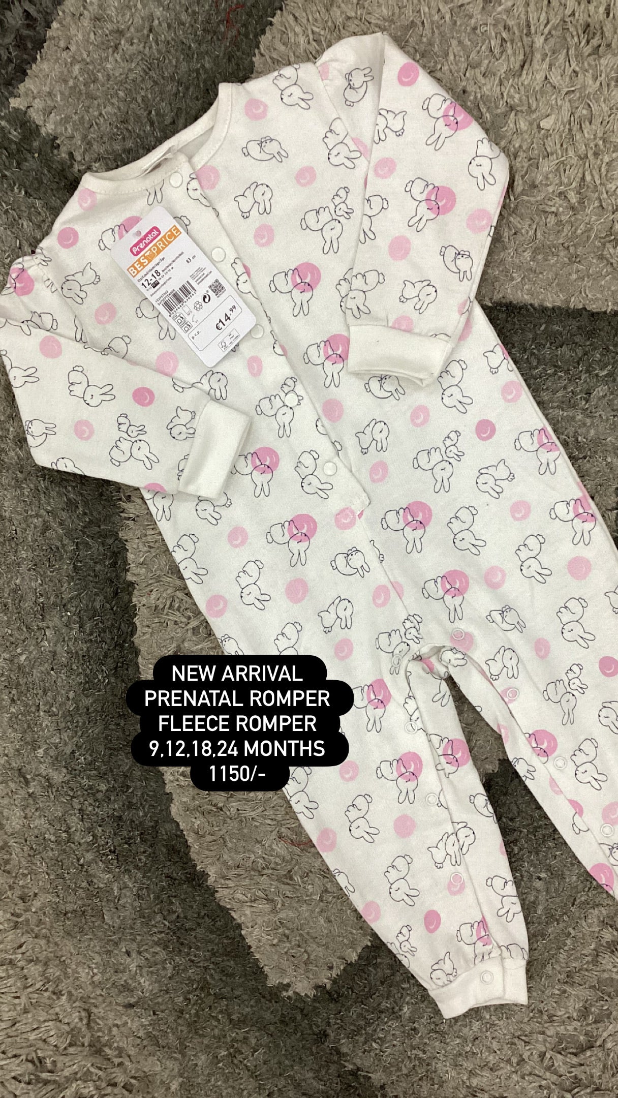Kids Infant Girls Affordable Baby Outfits –- Mid Weather Branded Rompers