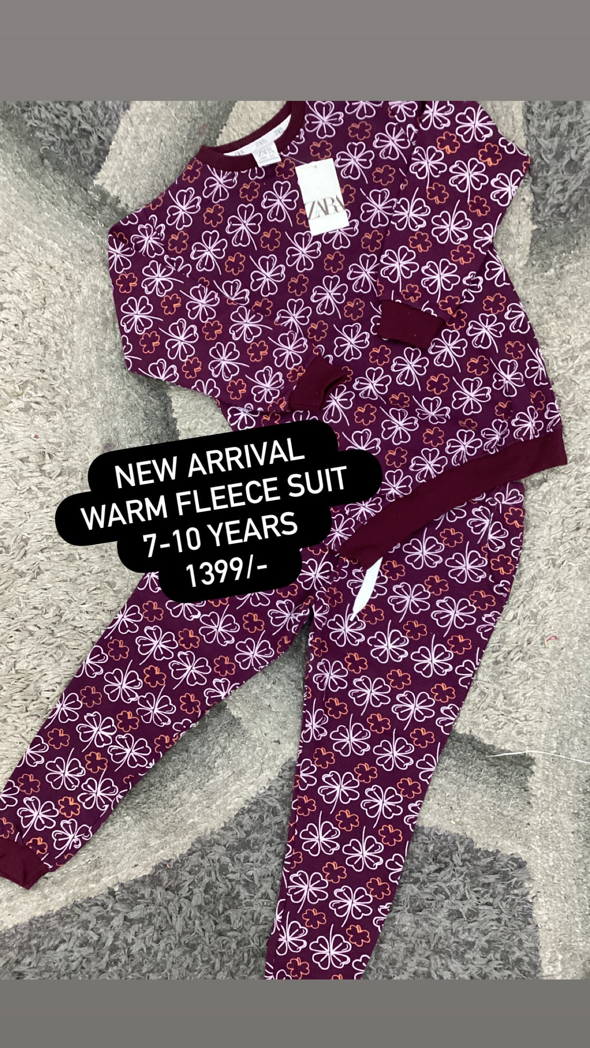 Kids Girls Affordable Baby Outfits –- Winter Warm Original Branded Track Suits