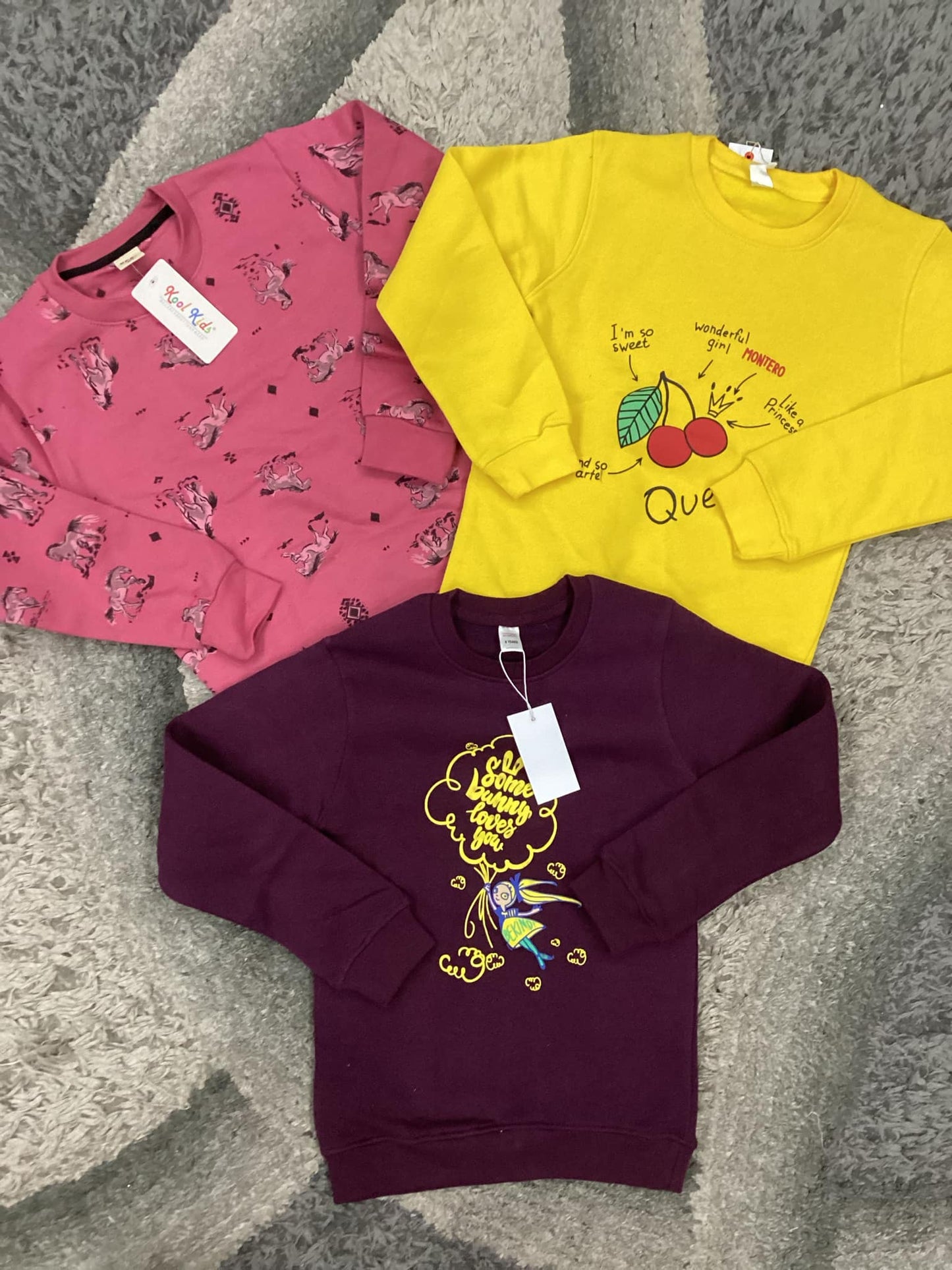 Kids Girls Winter Fleece Warm Shirt and Trousers Imported Brand