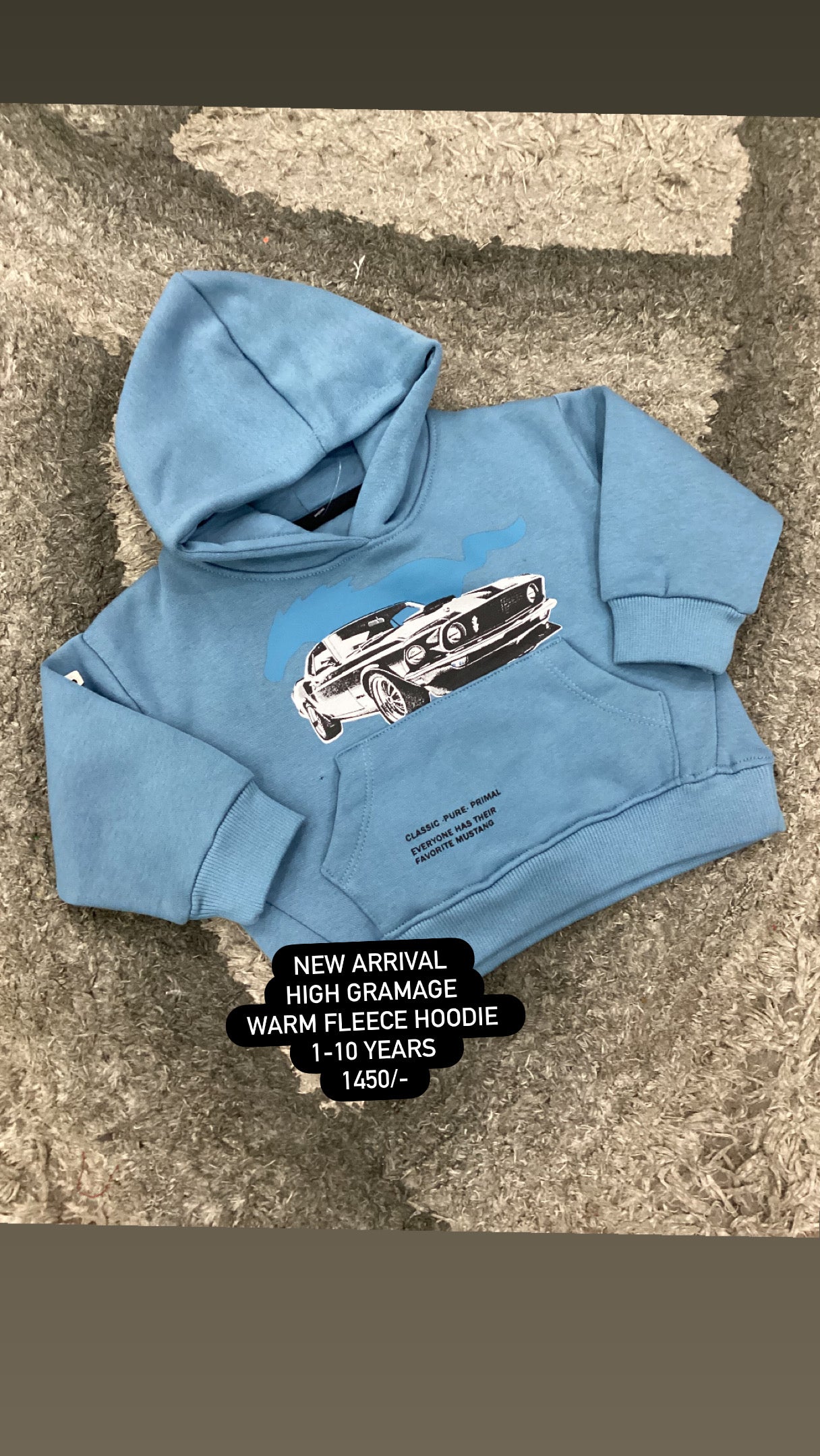 Kids Boys Girls Affordable Baby Outfits –- Winter Warm Fleece Branded Hoodie