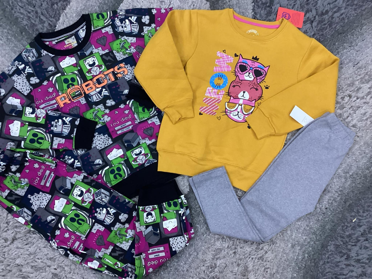 Kids Girls Boys Winter Fleece Warm Shirt and Trousers Imported Brand