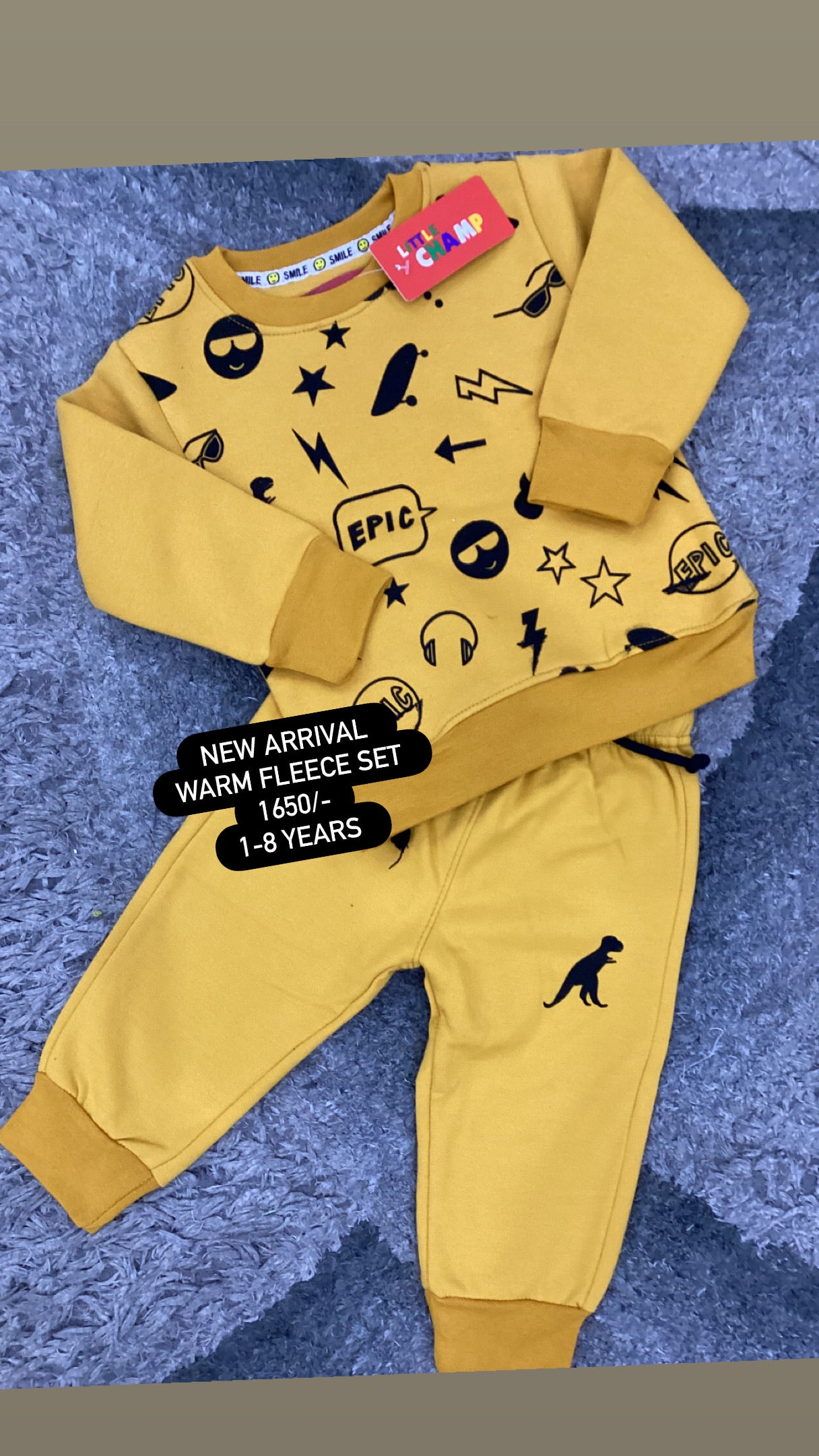 Kids Girls Boys Affordable Baby Outfits –- Winter Warm Branded Track Suit