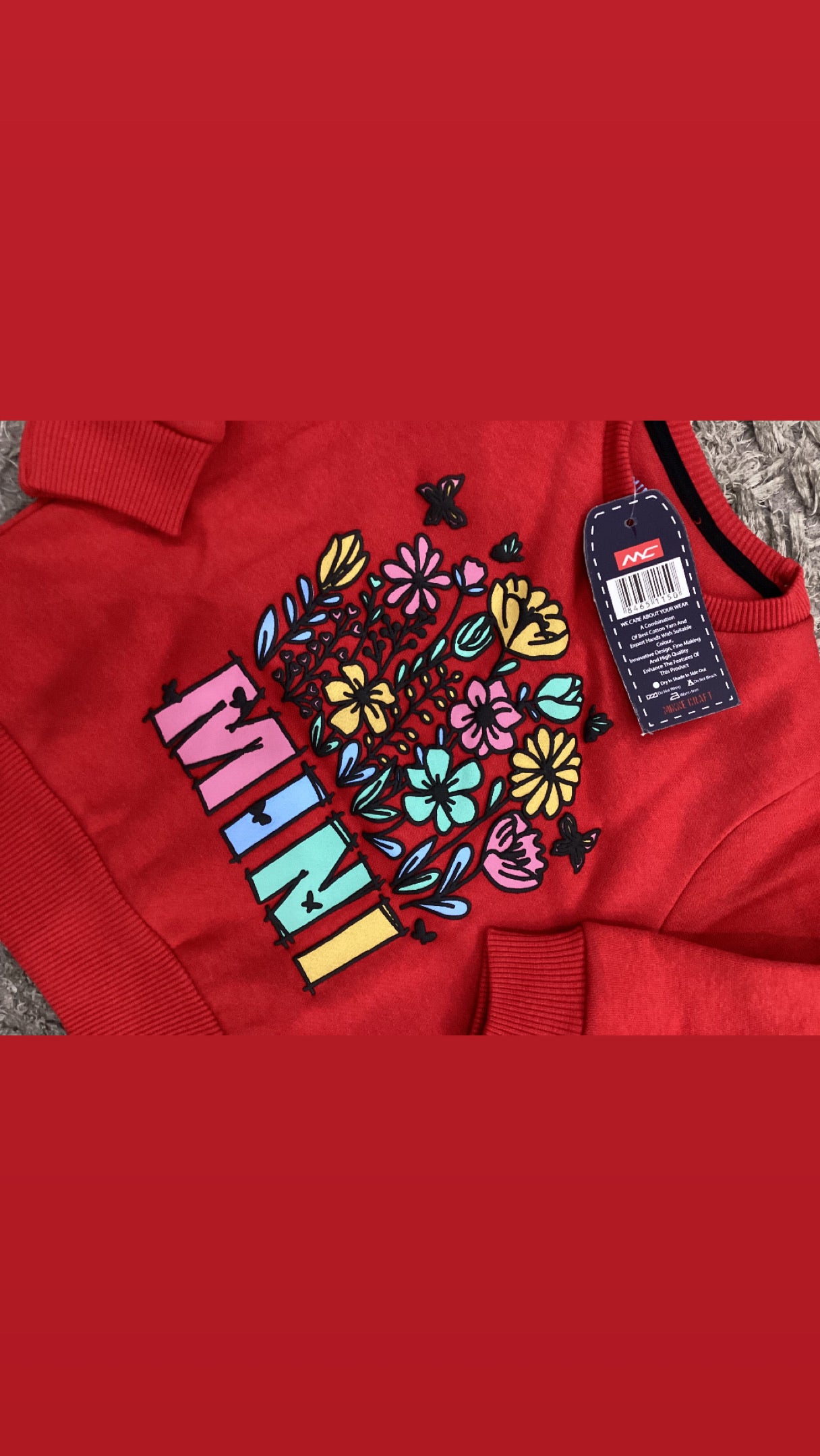 Kids Girls Affordable Baby Outfits –- Winter Warm Fleece Branded Original Shirt