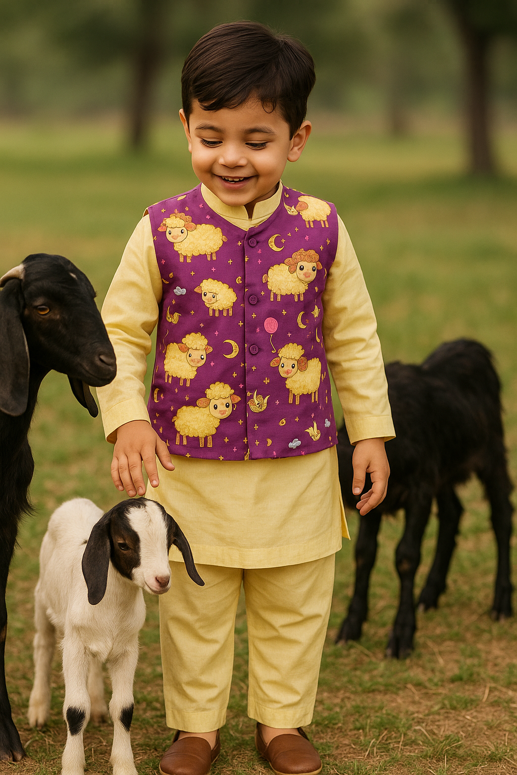 Celebrate Eid in style! Kids Girls Summer Lawn Bakra Print – New Arrival perfect for 2025 Eid fashion