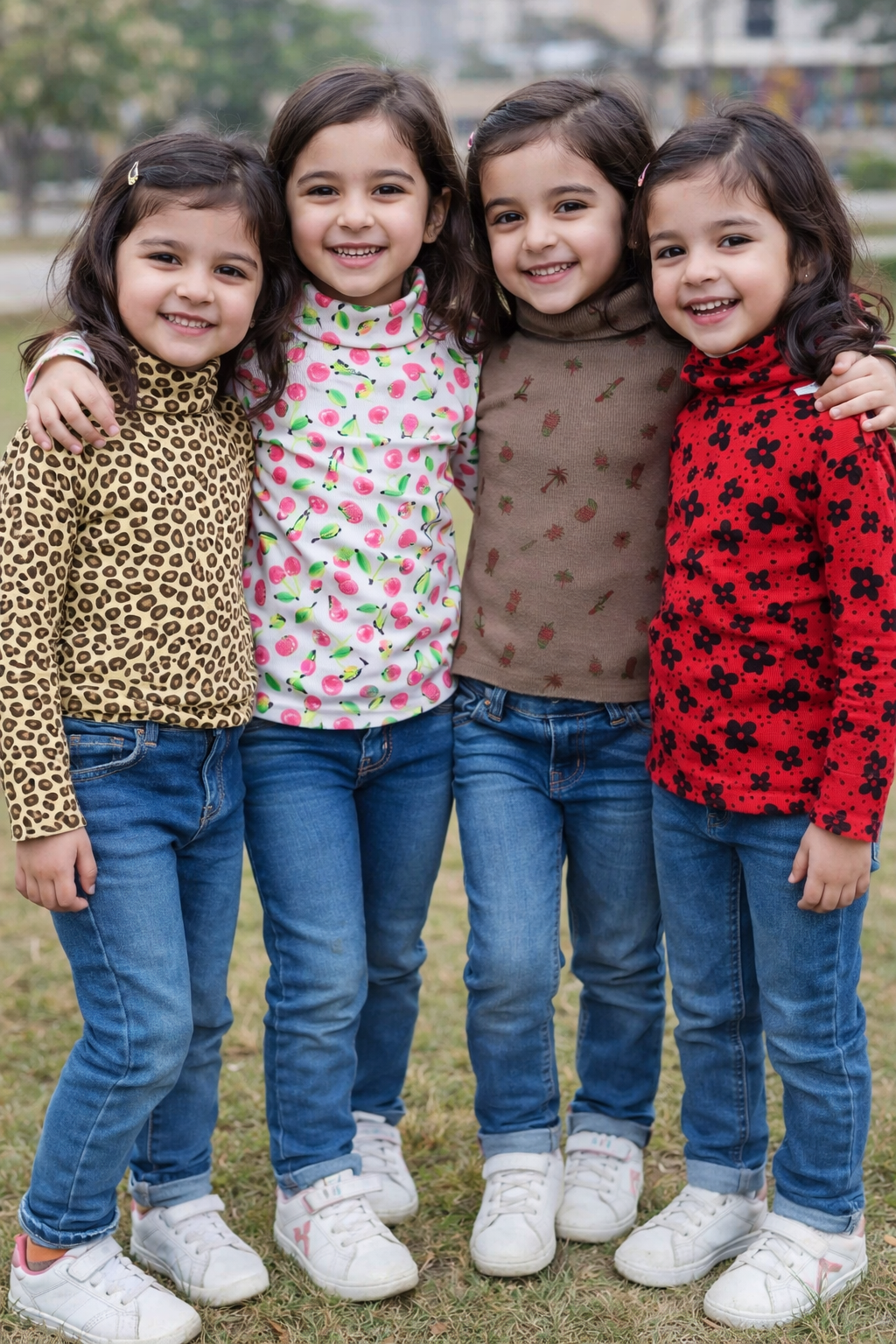 Kids Boys Girls Affordable Baby Outfits –- Winter Warm Branded Hi Necks