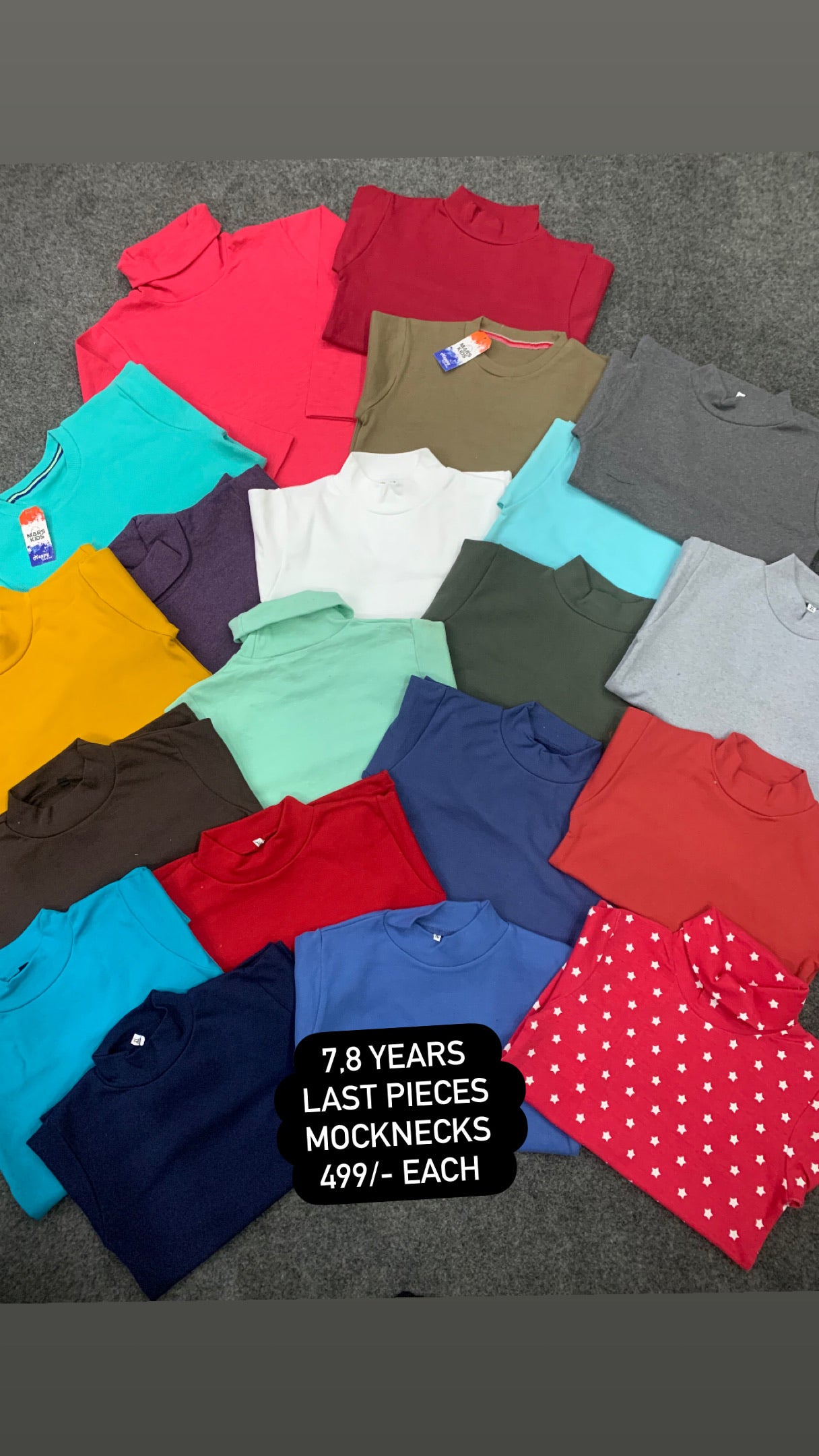 Kids Girls Boys Affordable Baby Outfits –- Winter Warm Branded Hi Necks