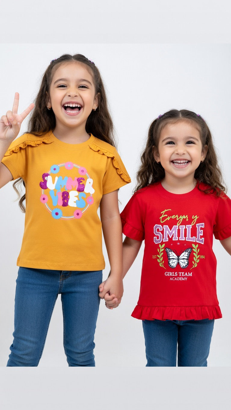 Kids Girls Affordable Baby Outfits –- Summer New Arrival Original Branded Tops