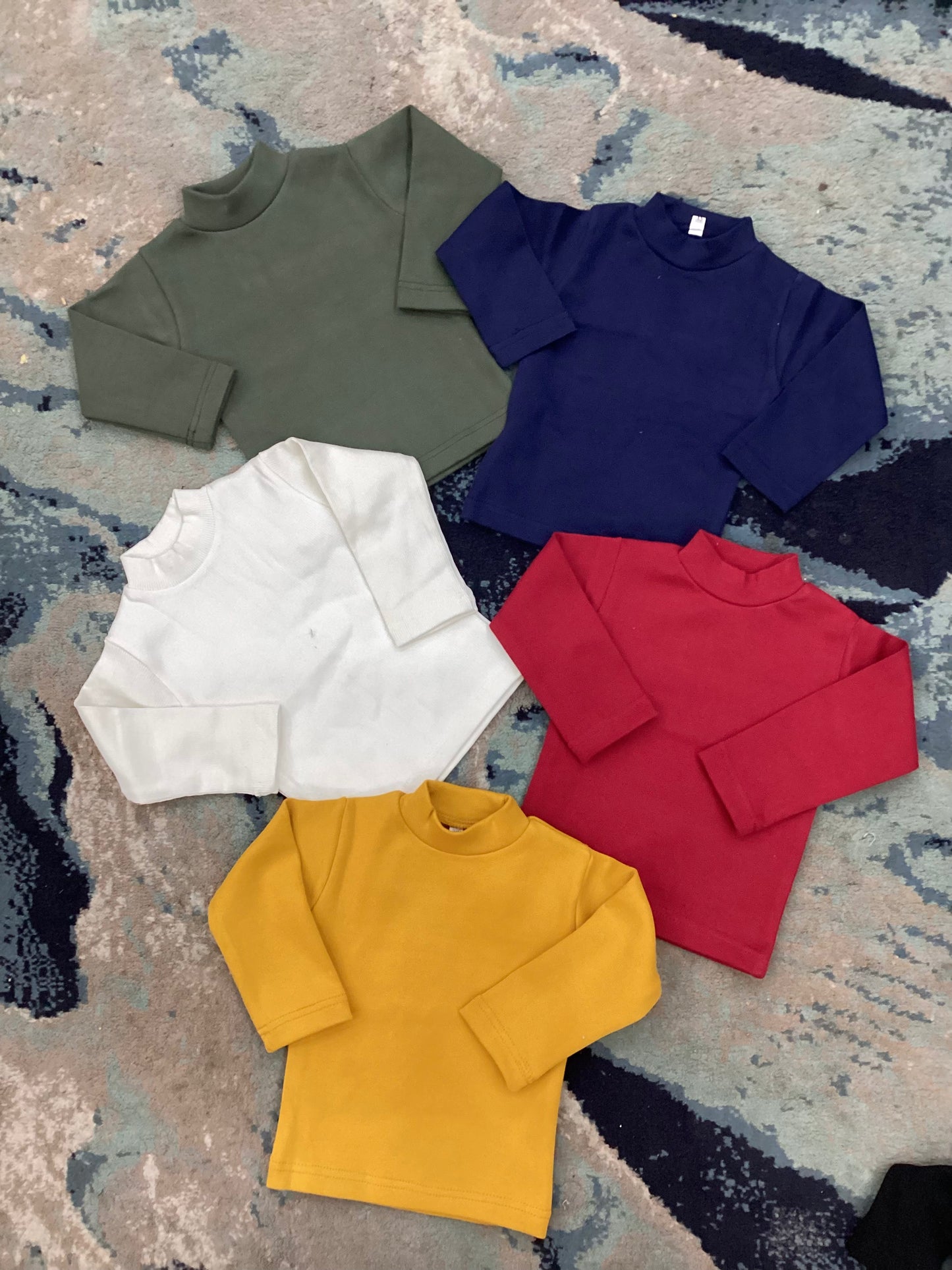 Kids Girls Boys Affordable Baby Outfits –- Winter Warm Branded Imported Mock Necks