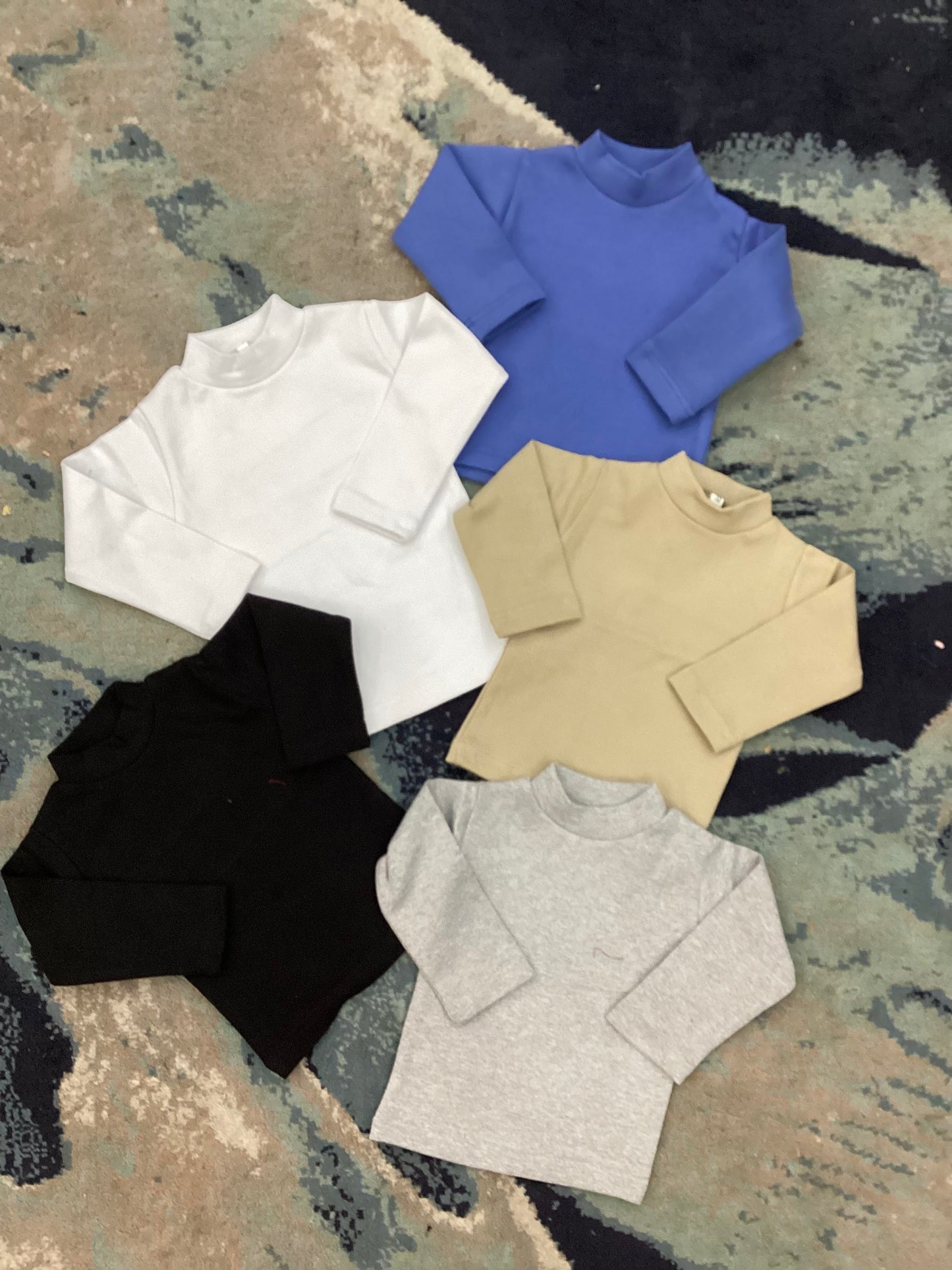 Kids Girls Boys Affordable Baby Outfits –- Winter Warm Branded Imported Mock Necks