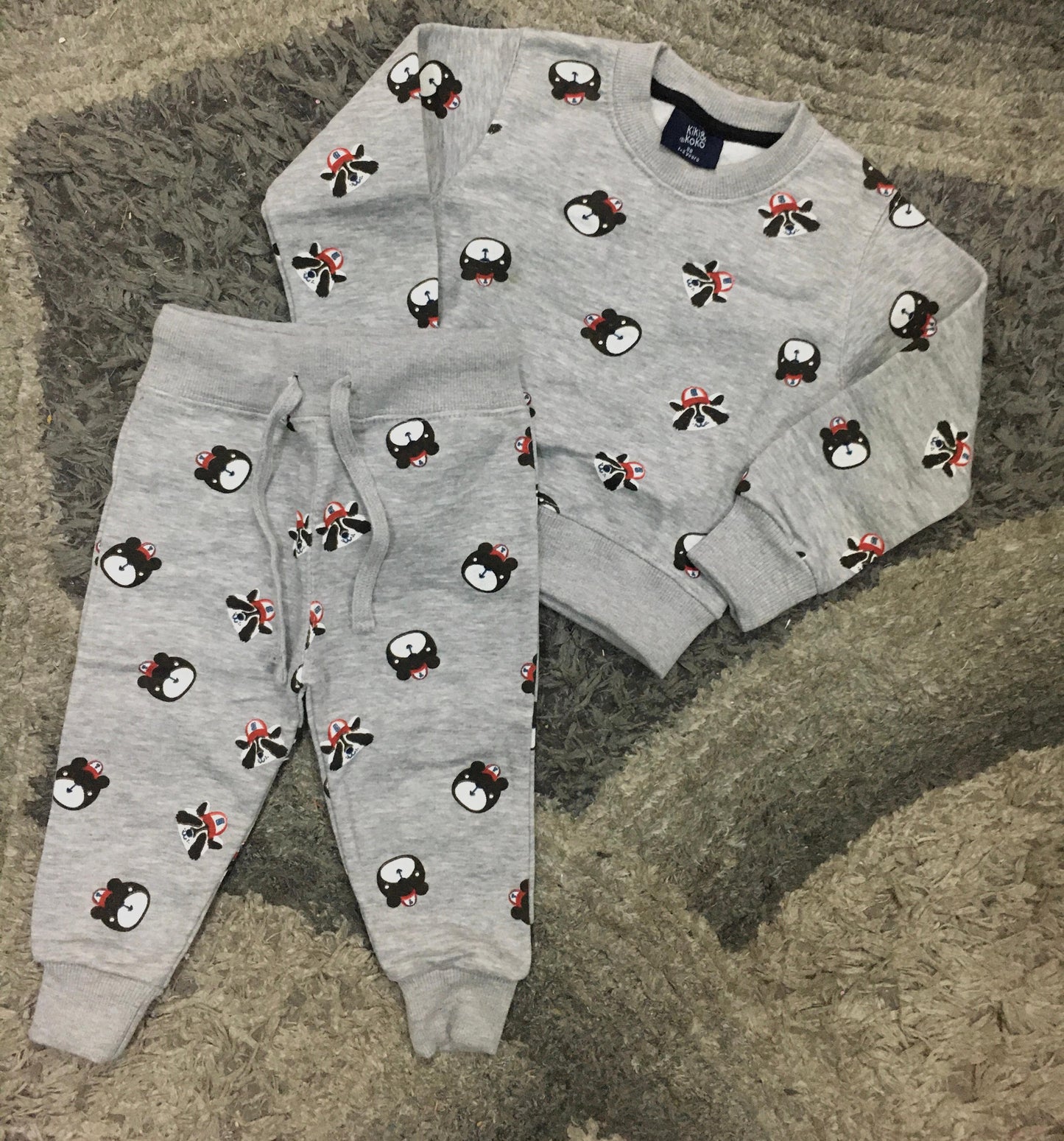 Kids Girls Boys Fleece Winter 2023 Suit Panda 1-6 Year