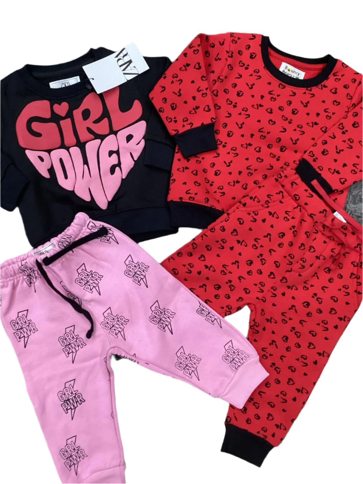 Kids Girls Winter Warm Fleece Track Suit 12-18 Months