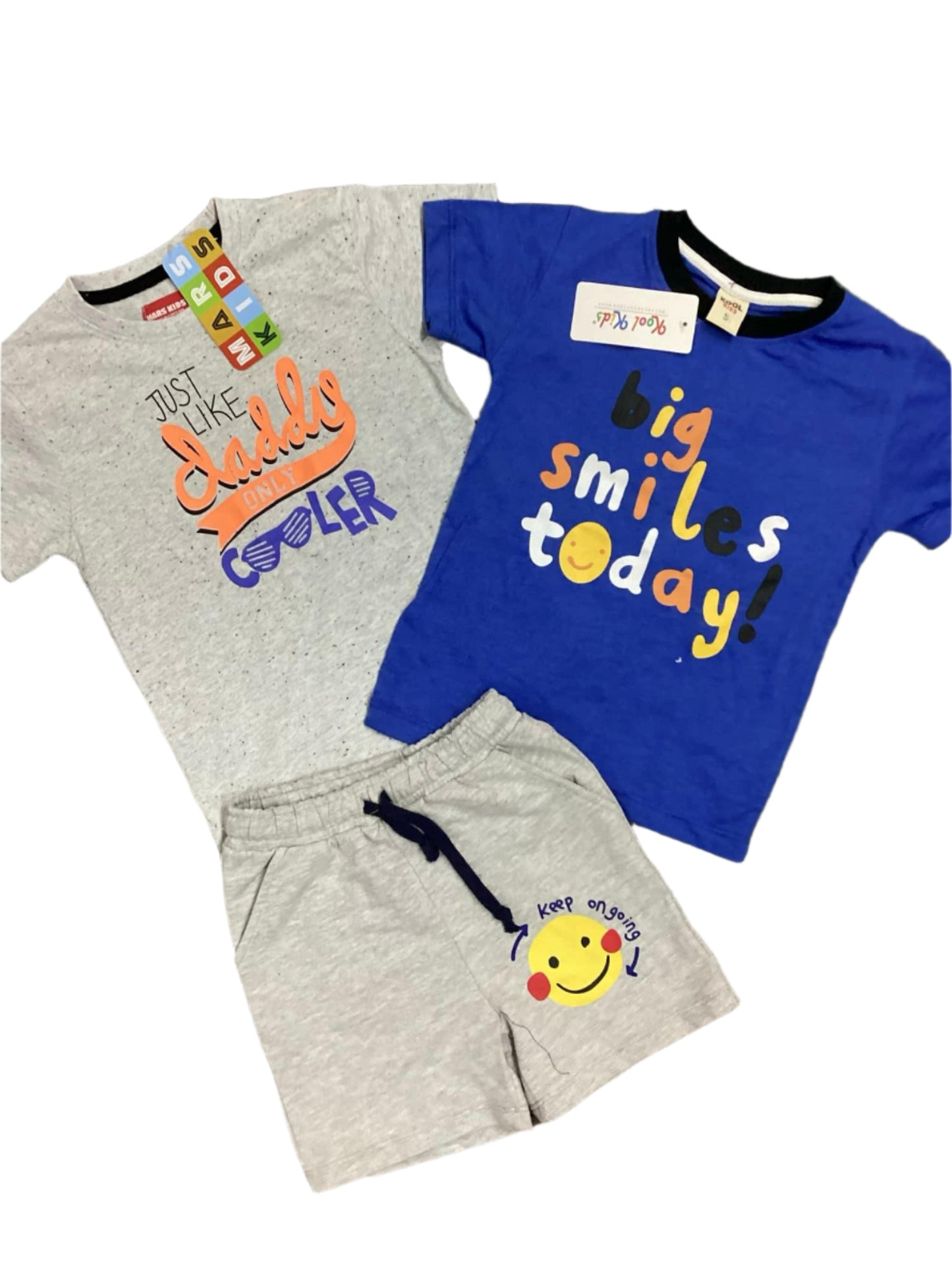 Kids boys Summer Deal 3-4 Year Pack of 2 Branded shirts with short