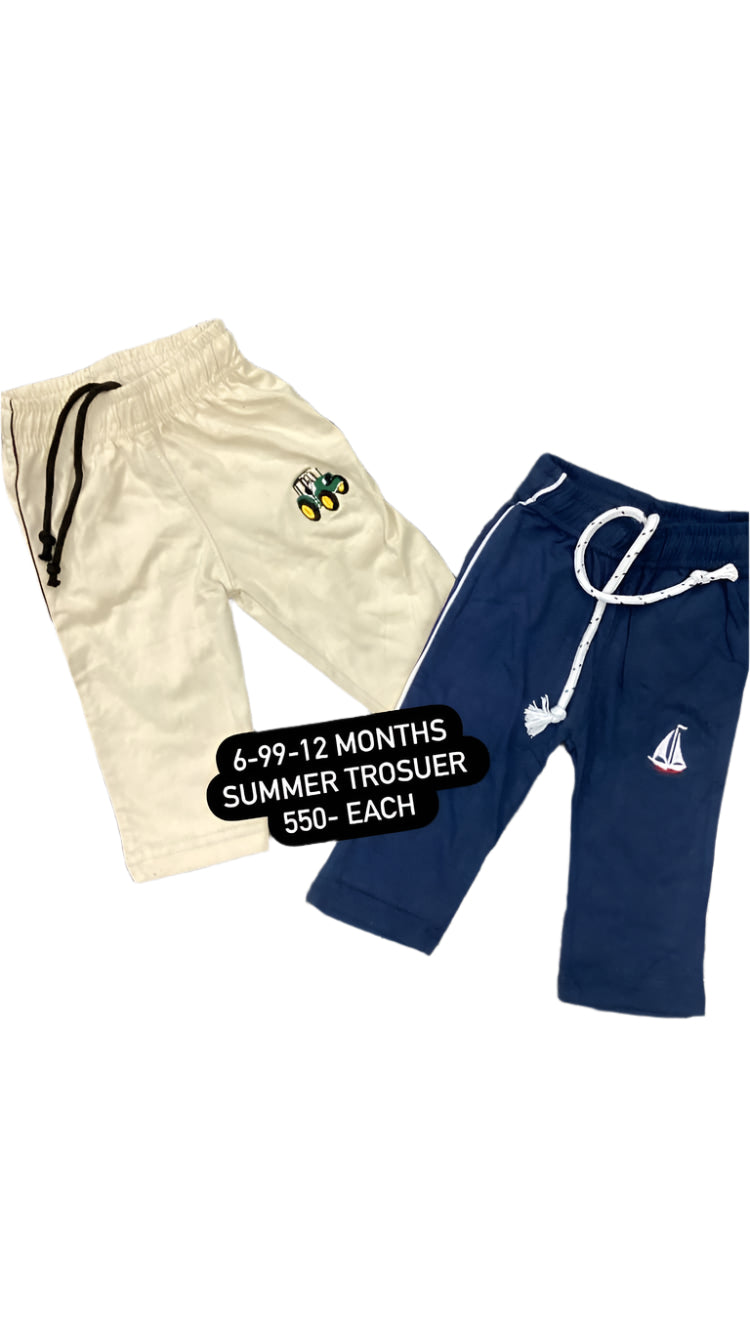 Kids Girls Boys Summer Deal 9-12 Months Pack of 2 Trouser