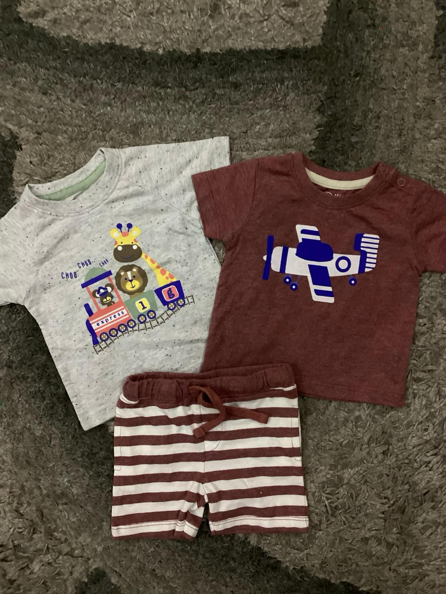 Kids Boys Sale New Arrivals Infant Deals Pack of 3 Shirt and Short