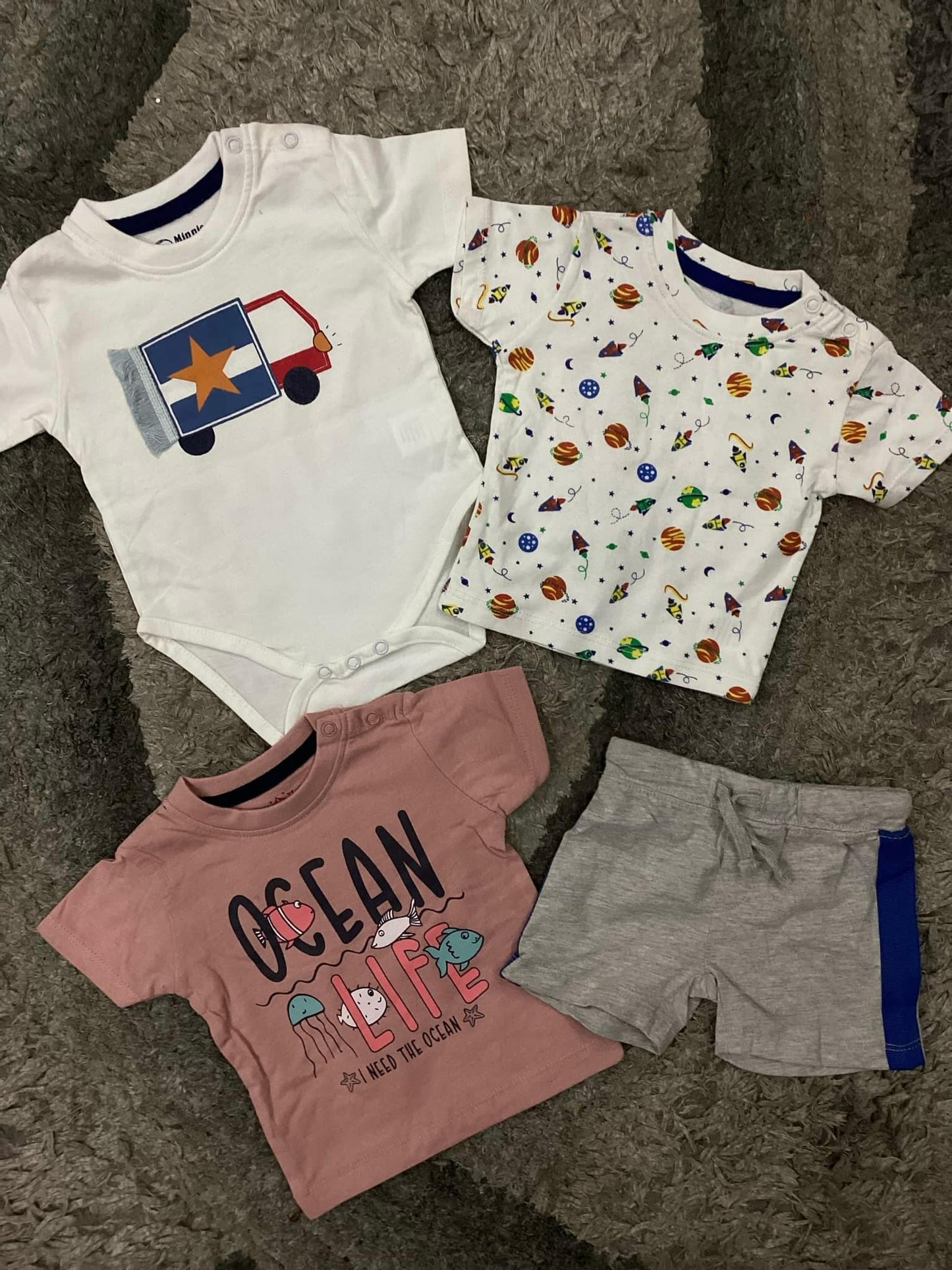 Kids Boys Sale New Arrivals Infant Deals Pack of 4 Shirt and Short