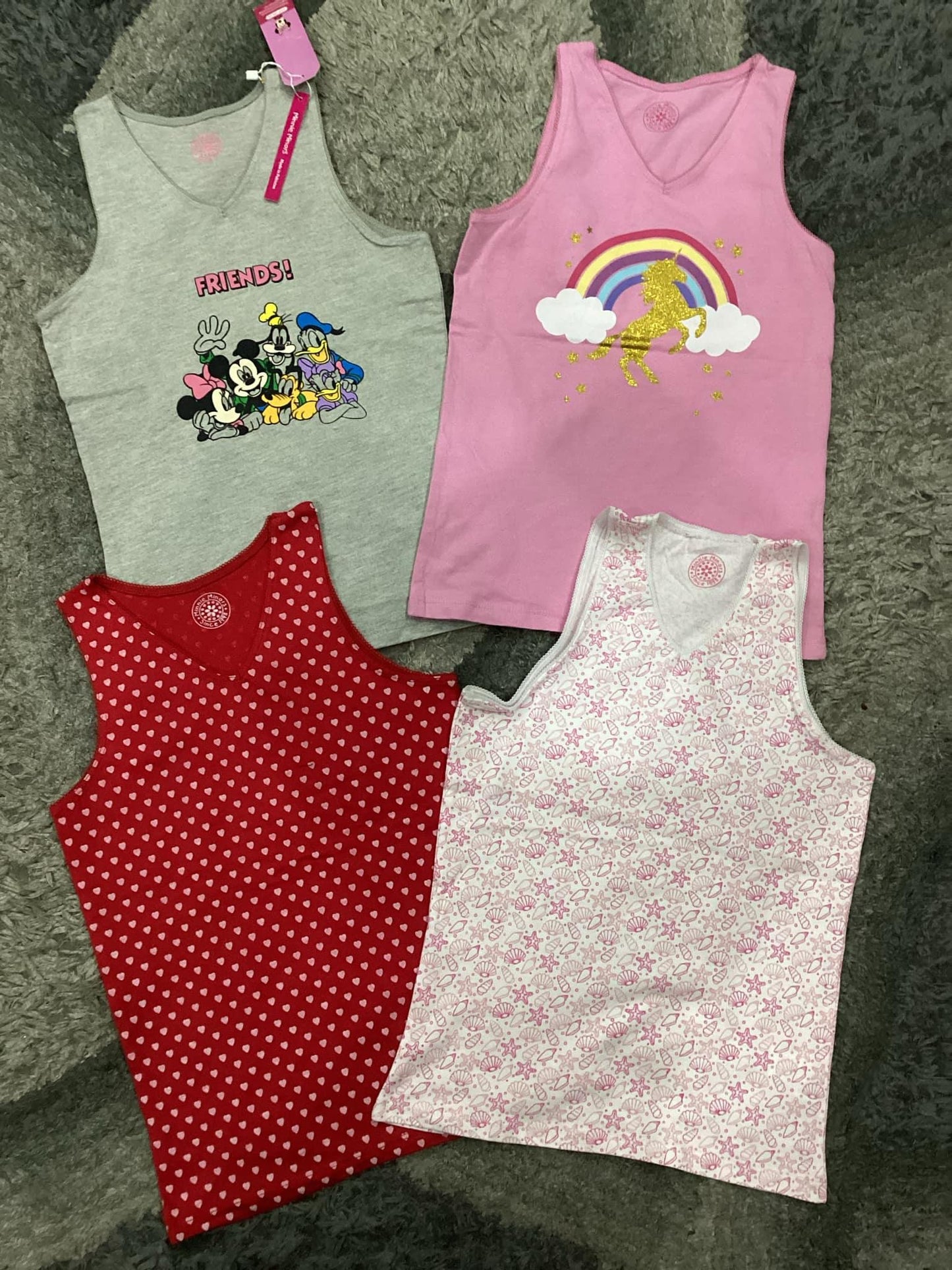 Kids Girls Summer Tank Tops Pack of 7-8 Years