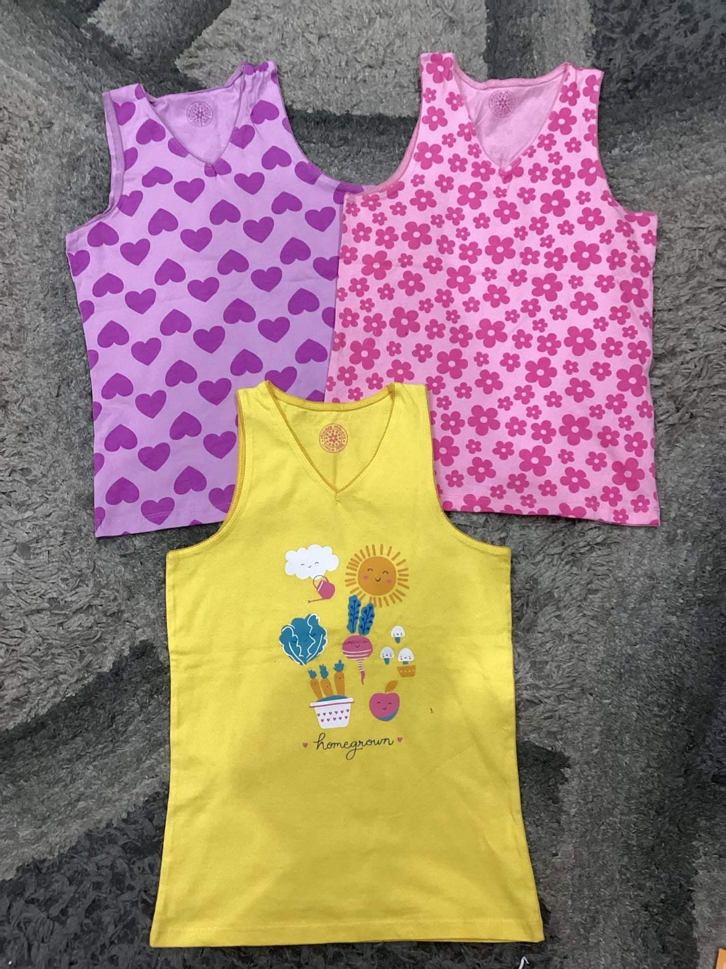 Kids Girls Summer Tank Tops Pack 7-8 Years
