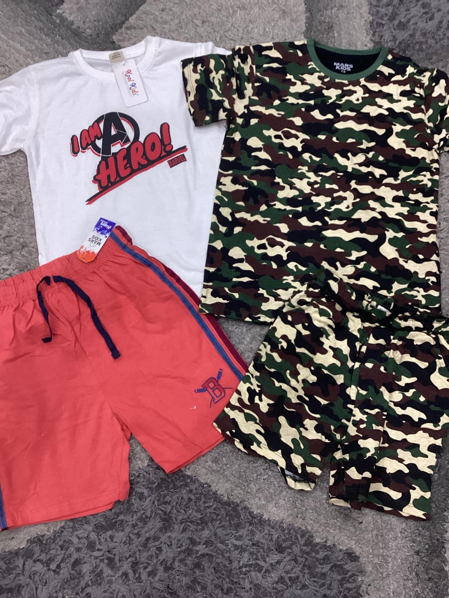 Kids Boys Summer Shirts and Shorts Pack 7-8 Years