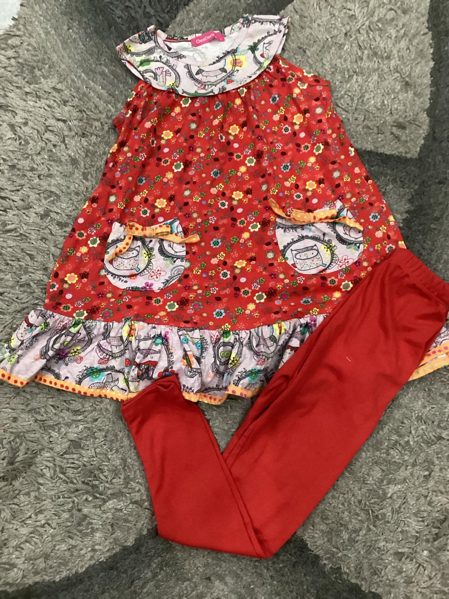 Kids Girls Summer Frock and Tights Pack 7-8 Years