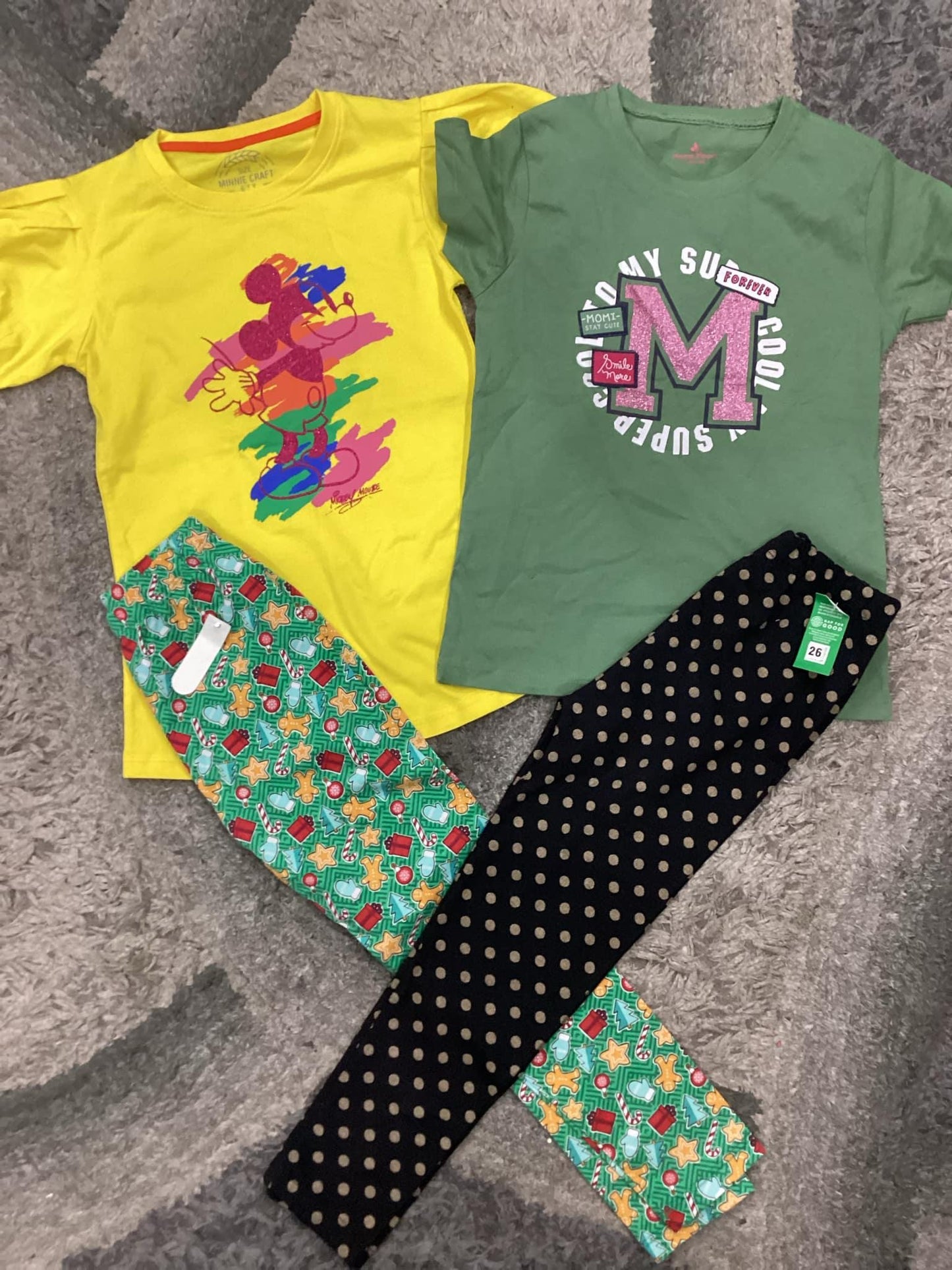 Kids Girls Summer Shirts and Tights 6-7 Years