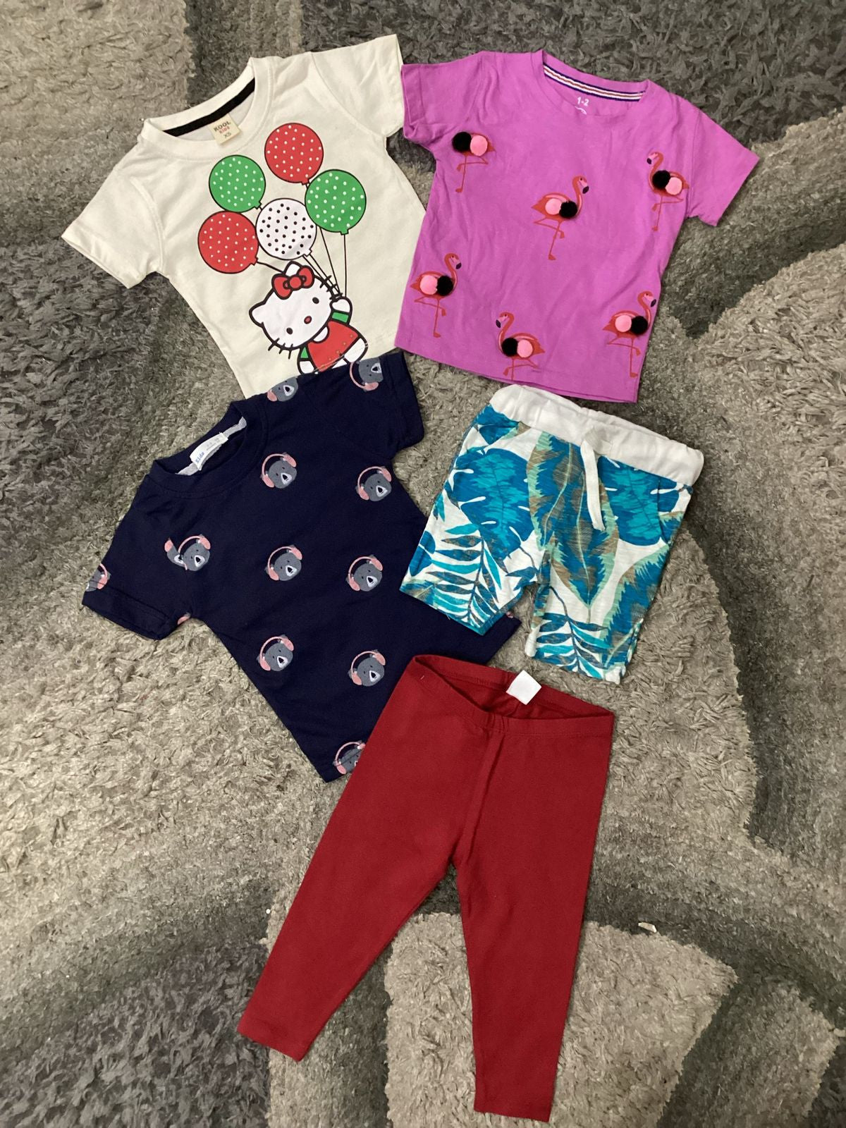 Affordable Baby Summer Outfits – 5-Pack Cotton Clothes | 12-18 Months/1 Year