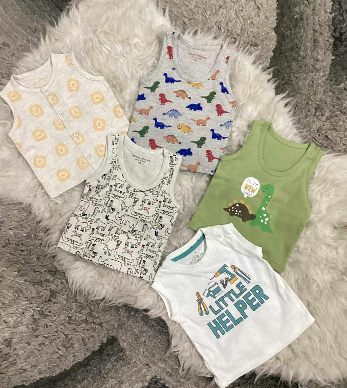 Affordable Baby Summer Outfits – 5-Pack Cotton Clothes | 0-3 Months