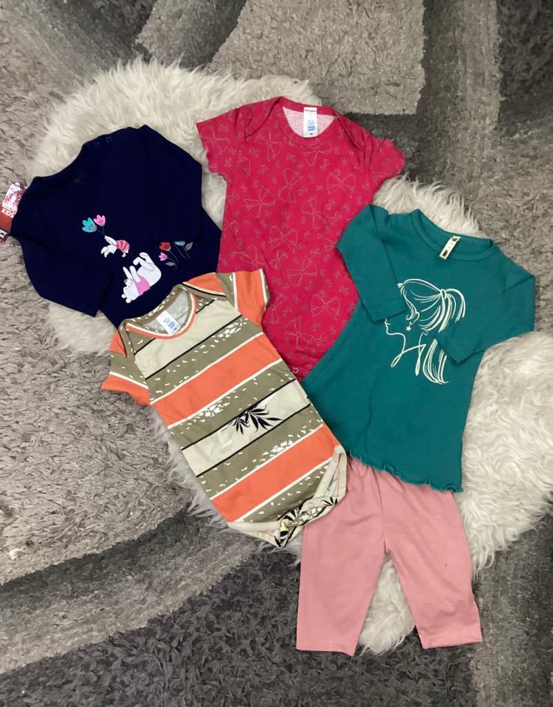 Affordable Baby Summer Outfits – 5-Pack Cotton Clothes | 6-9 Months