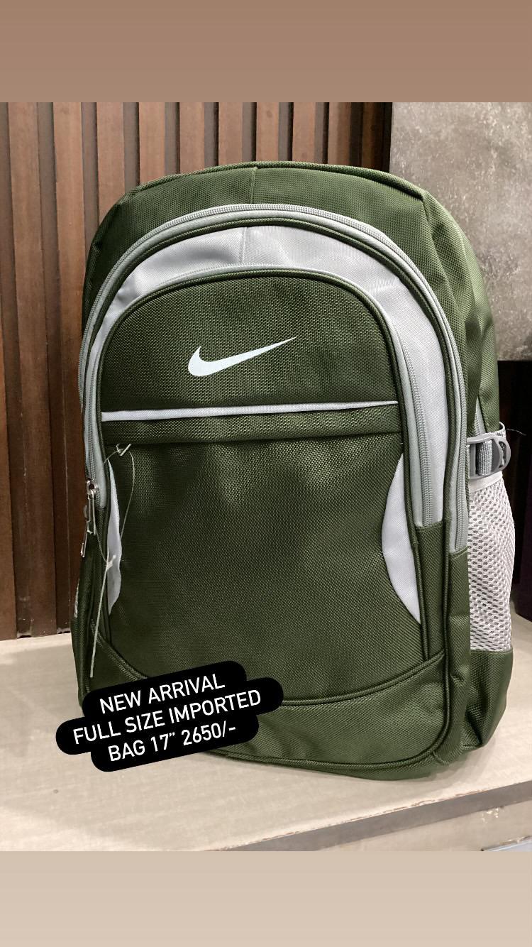 Kids Girls Boys School Bag Pack High Quality Double Zipper 17 Inch Green Nkee