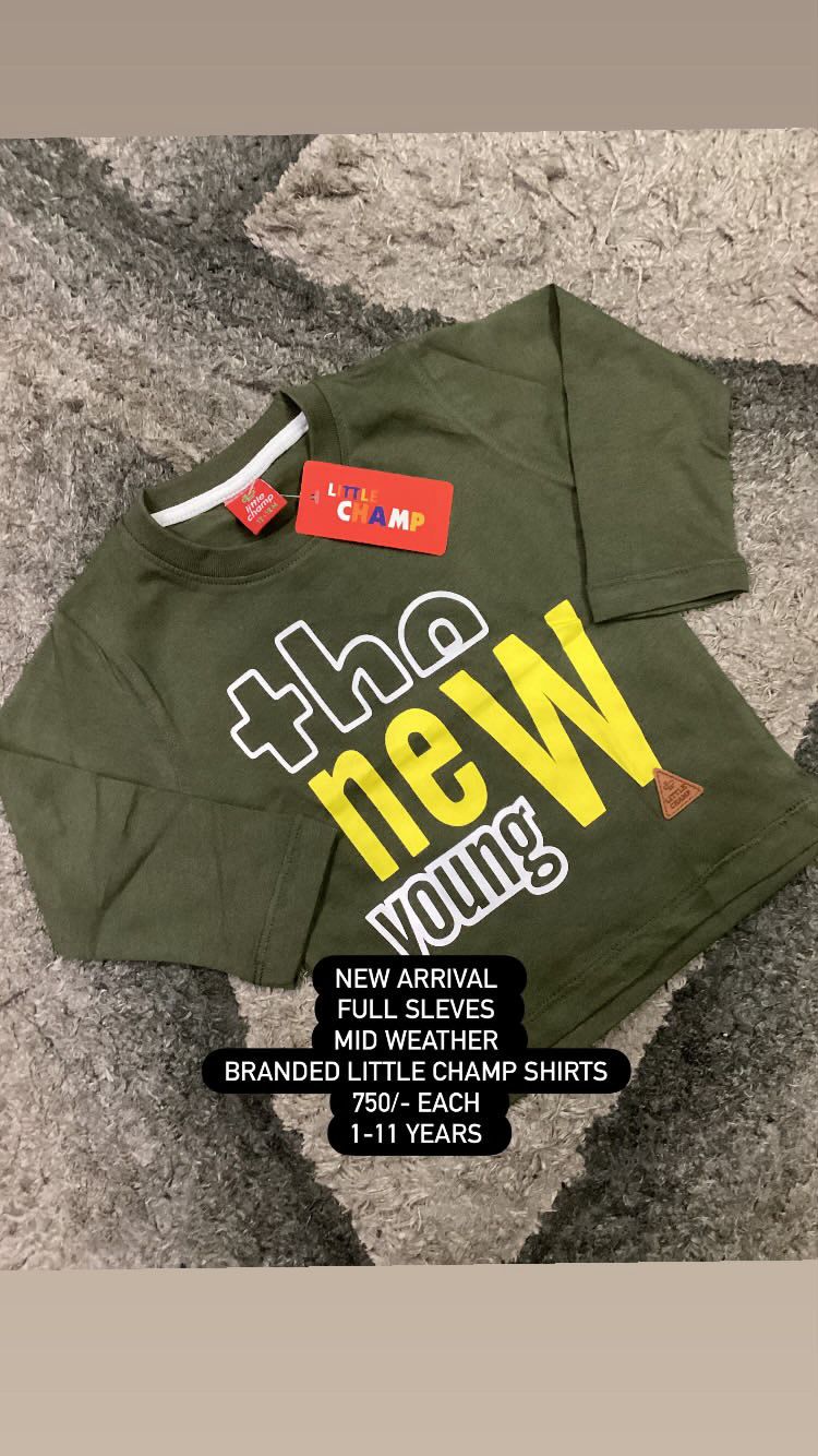 Kids Boys Girl Affordable Baby Outfits –-Full Sleeves Imported T Shirt