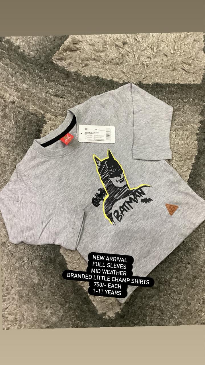Kids Boys Girl Affordable Baby Outfits –-Full Sleeves Imported T Shirt
