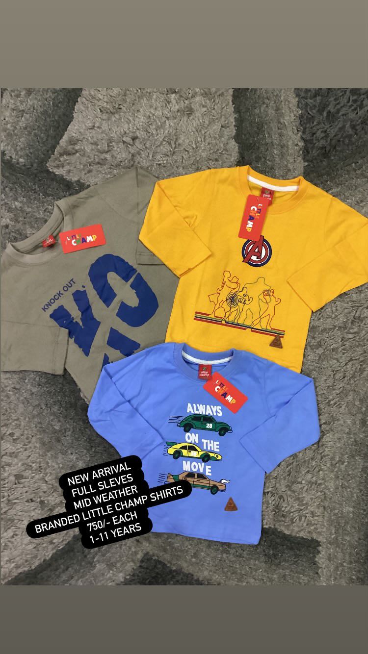 Kids Boys Girl Affordable Baby Outfits –-Full Sleeves Imported T Shirt