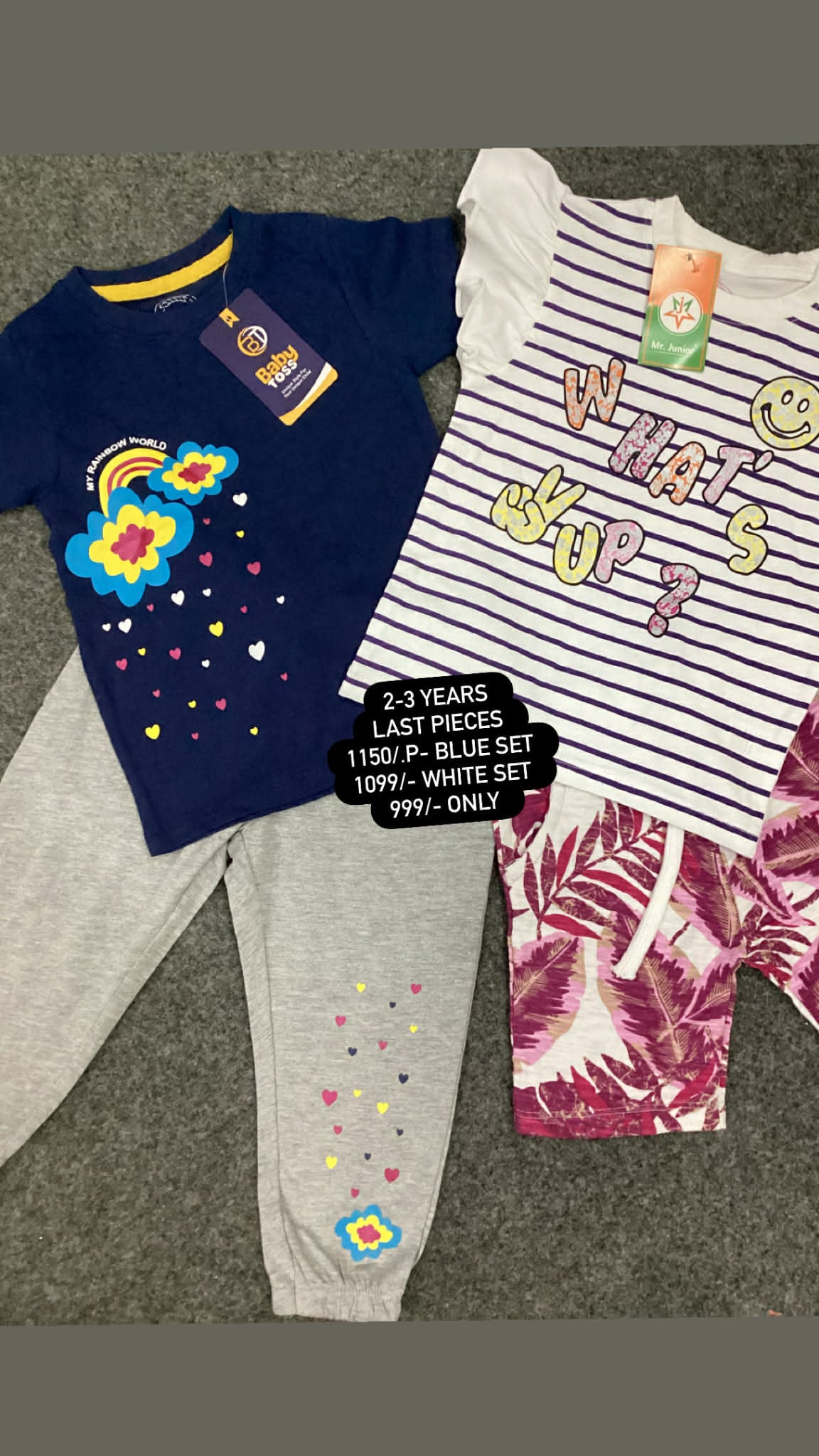 Kids Affordable Collection 2026: Kids Girls Branded Packs Deal Summer Sale 2-3 Year