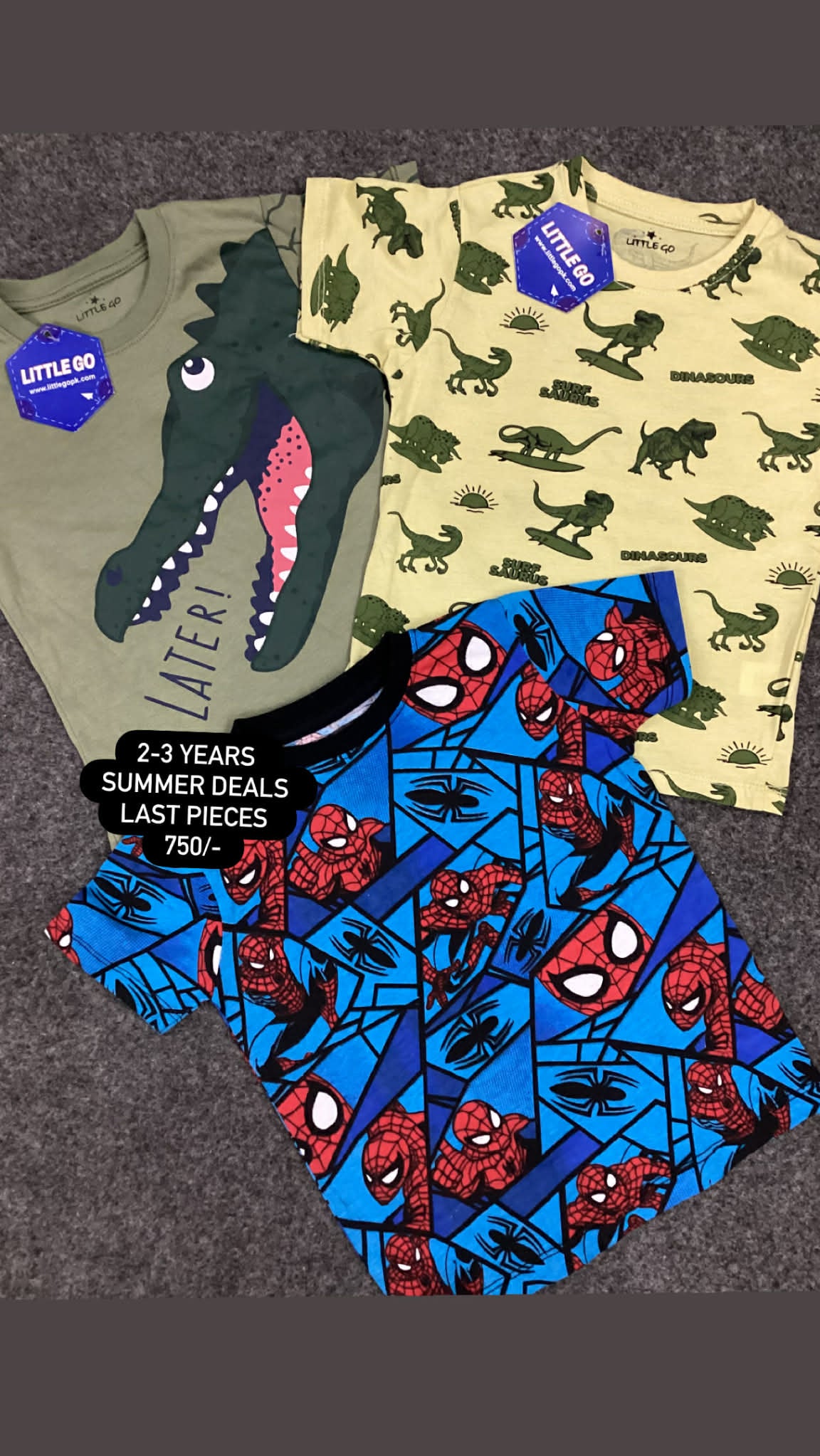 Kids Affordable Collection 2026: Kids Boys Branded Packs Deal Summer Sale 2-3 Year