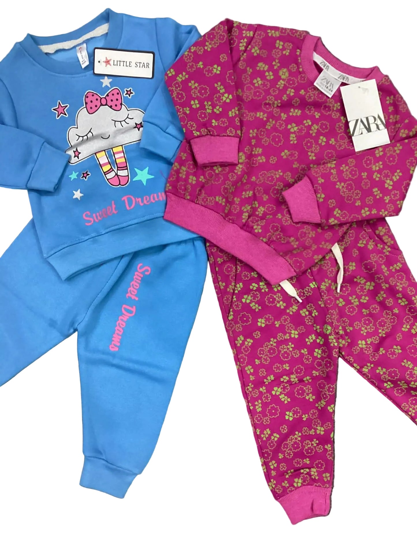 Kids Girls Affordable Baby Outfits –- Winter Warm Fleece Track Suit