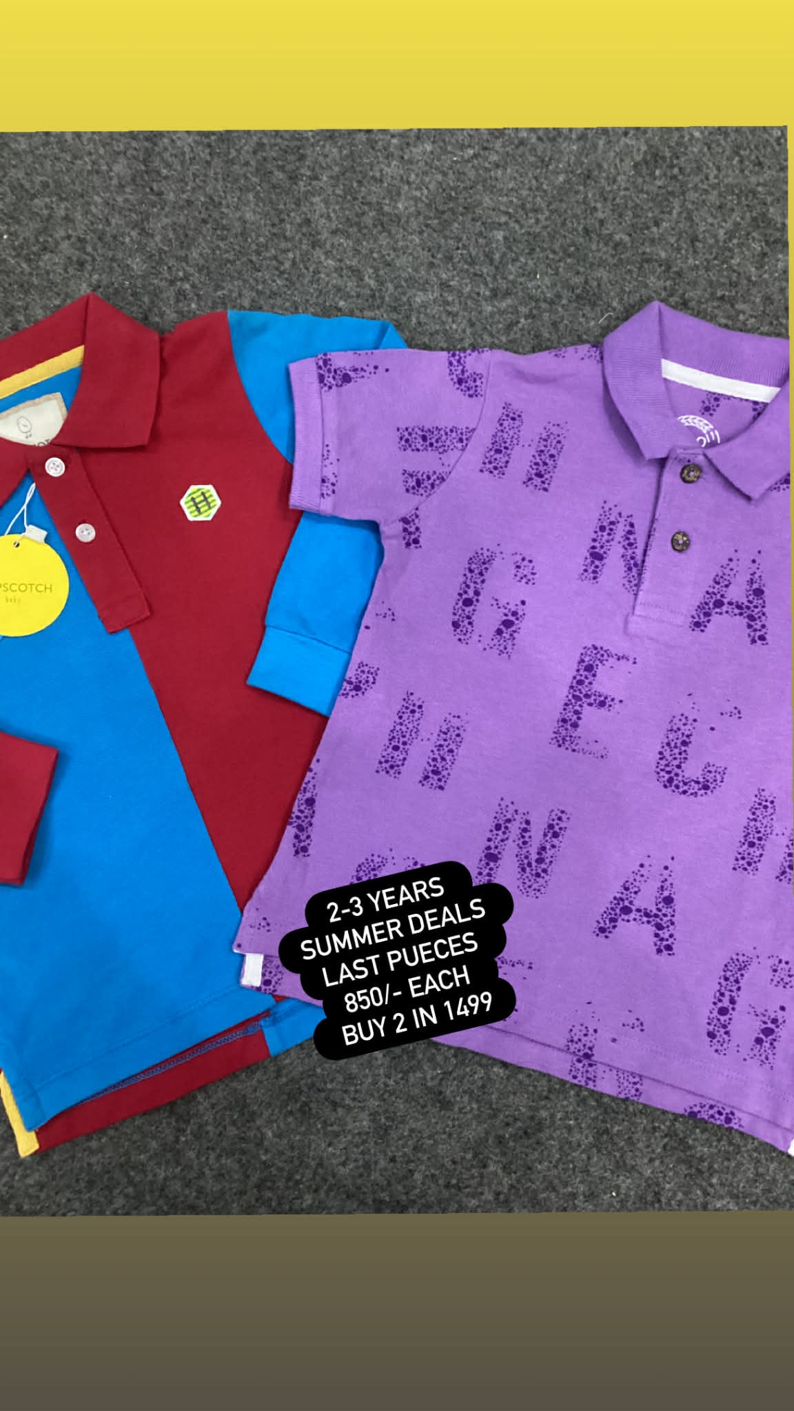 Kids Affordable Collection 2026: Kids Boys Branded Packs Deal Summer Sale 2-3 Year