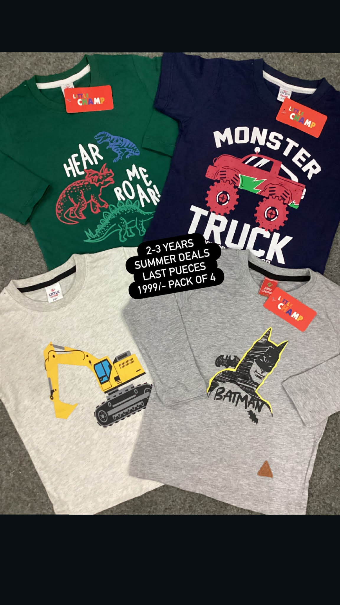 Kids Affordable Collection 2026: Kids Boys Branded Packs Deal Summer Sale 2-3 Year