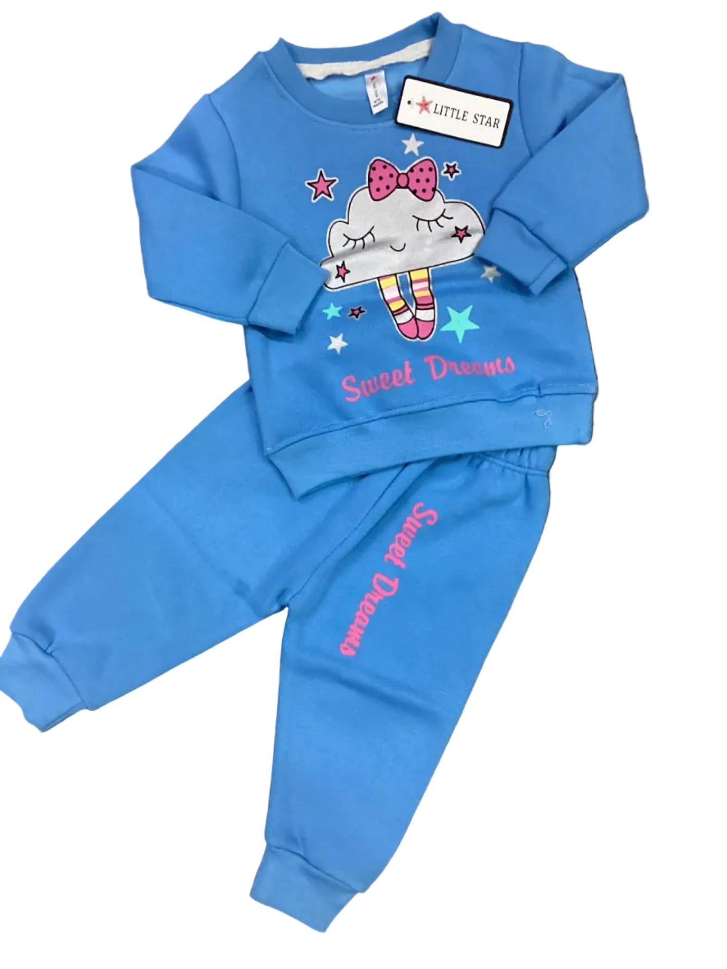 Kids Girls Affordable Baby Outfits –- Winter Warm Fleece Track Suit