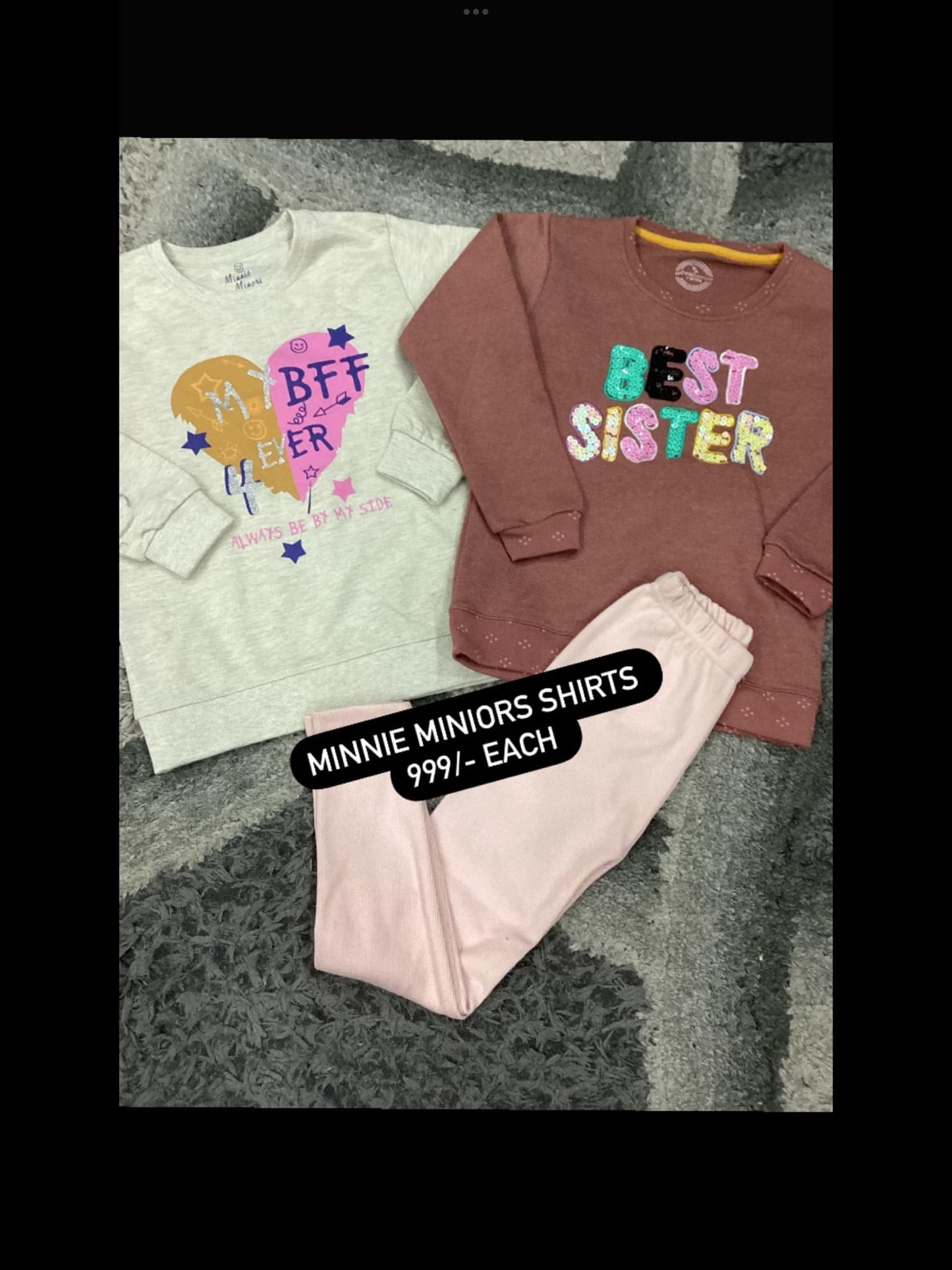 Kids Girls Winter Fleece Warm Shirt and Trousers Imported Brand