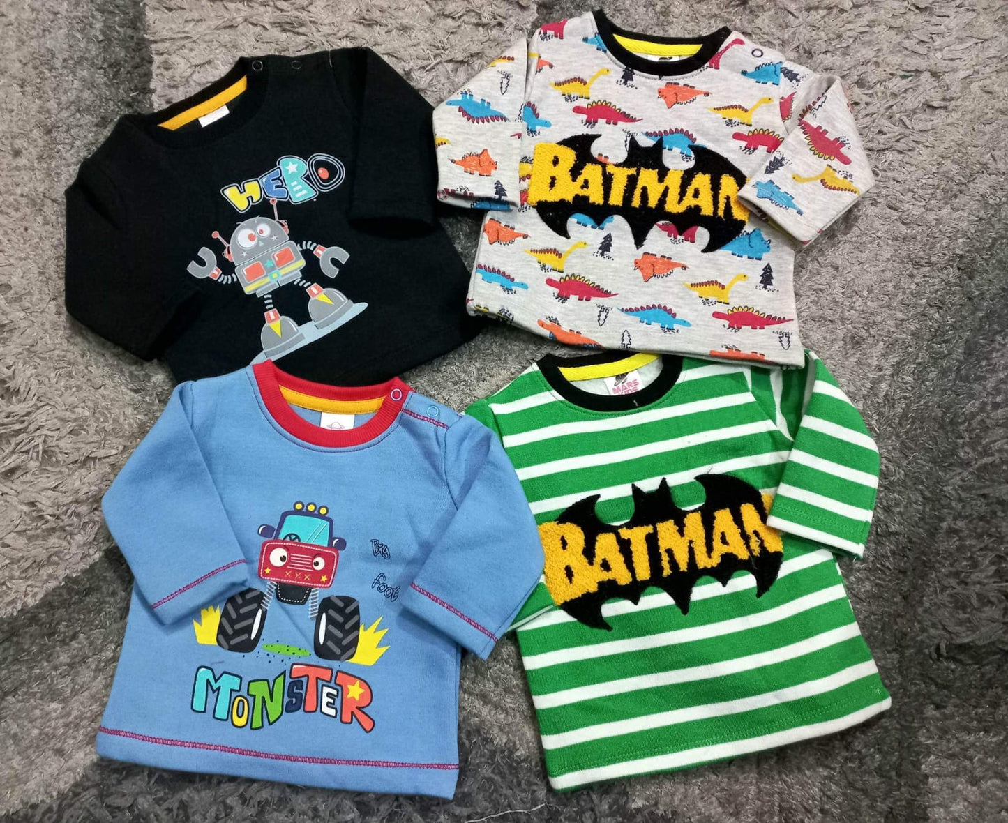 Kids Infant Girls Boys Sweat-Shirts Deal of 4 (0-3M)