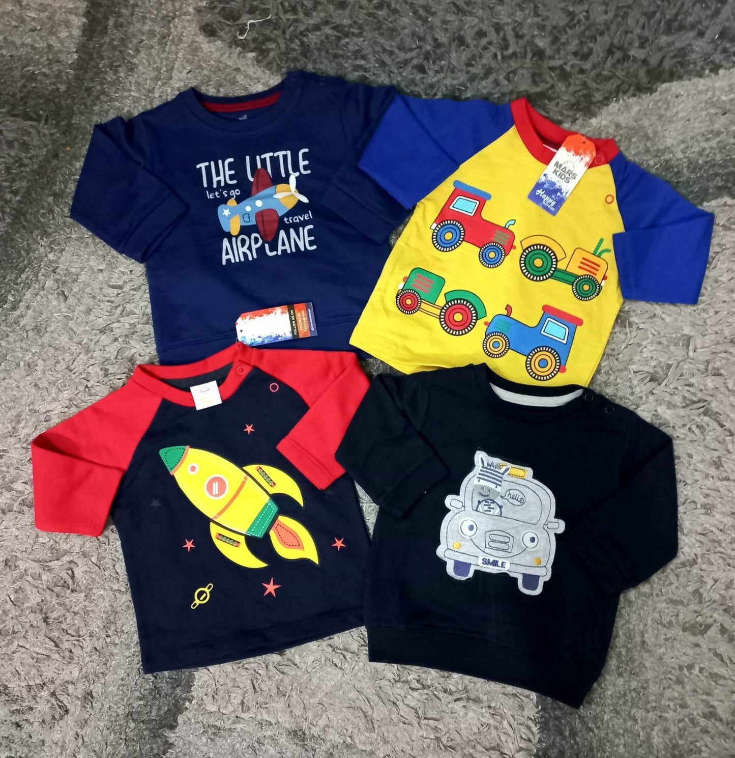 Kids Infant Girls Boys Sweat-Shirts Deal of 4 (3-6M)