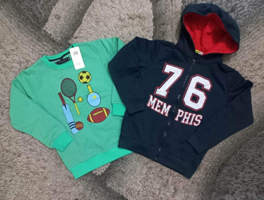 Kids Girls Boys Sweat-Shirt With Hodie Deal of 2 ( 7-8 Y)