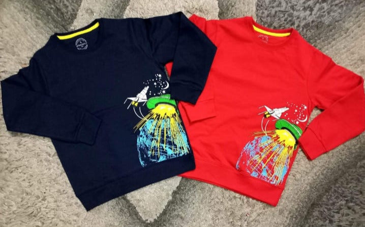 Kids Girls Boys Sweat-Shirts Deal of 2 ( 7-8 Y)