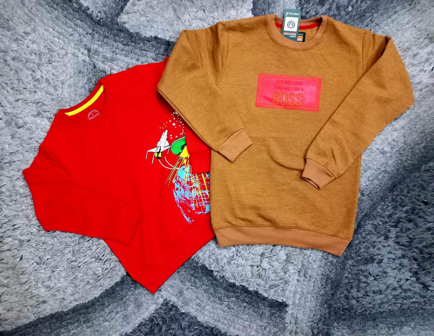 Kids Girls Boys Sweat-Shirts Deal of 2 ( 9-10Y)