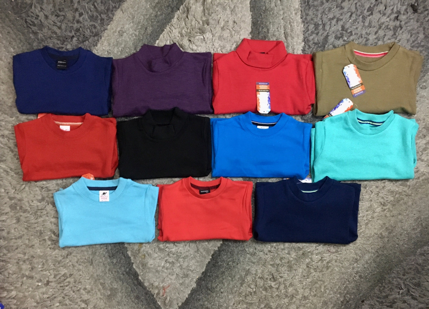 Kids Girls Boys High Quality Pack of 4 Hi Necks 12-18 Months (Random Colors)