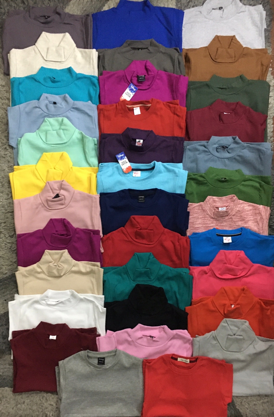 Kids Girls Boys High Quality Pack of 5 Hi Necks 7-8 Years (Random Colors)