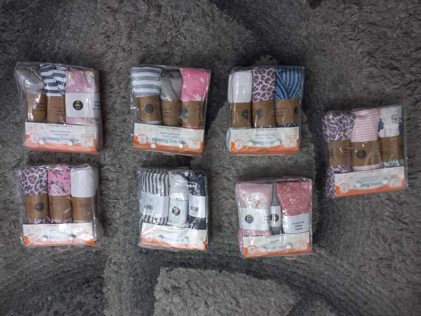 Kids Winter New Arrivals 2023 Pack of 3 Wraping Sheets/Imported Receiving Sheets Warm Winter