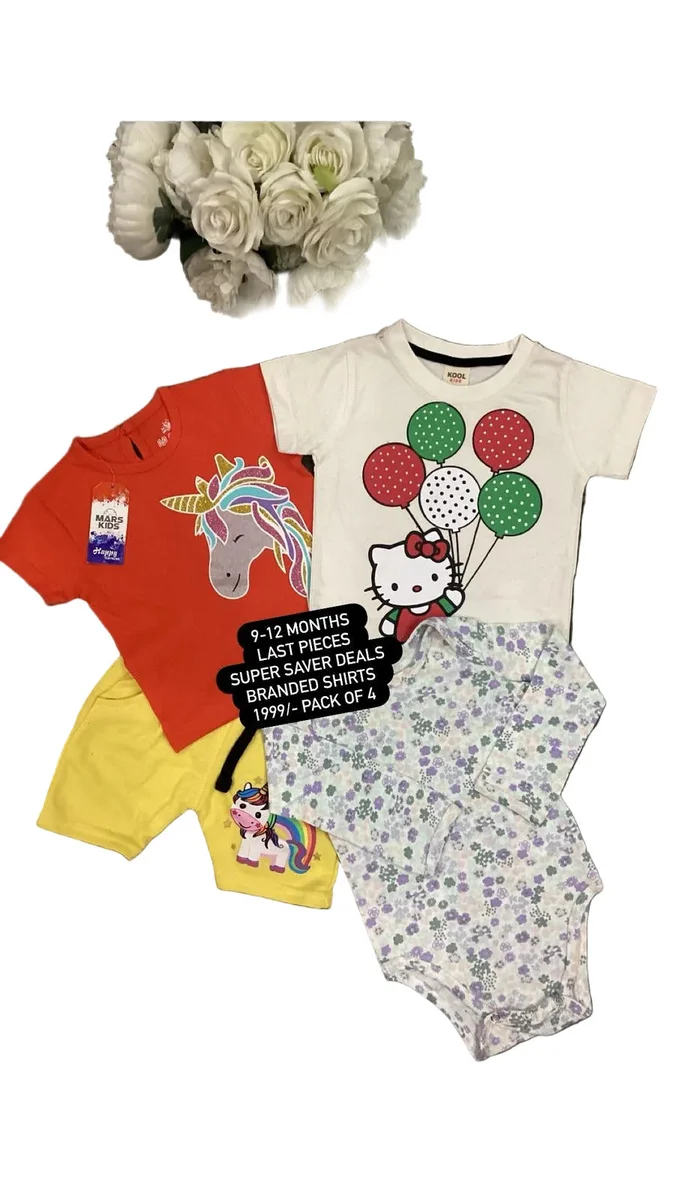 Kids Girls Branded Packs Deal Summer Sale 9-12 Months