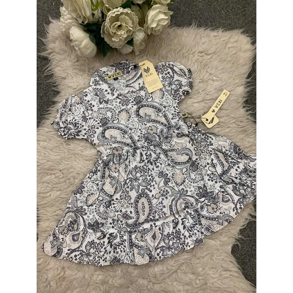 Kids Affordable Collection 2026: Kids Girls New Arrivals Cotton Printed Frock Export